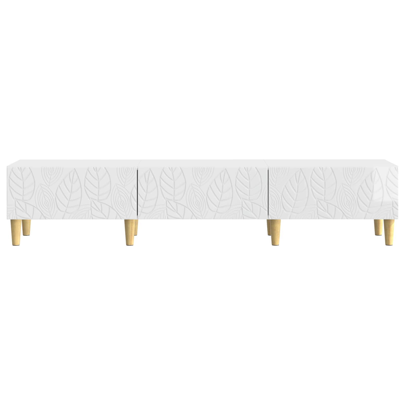 Meuble TV 147 x 34,5 x 30 cm Blanc brillant Bois d'ingénierie