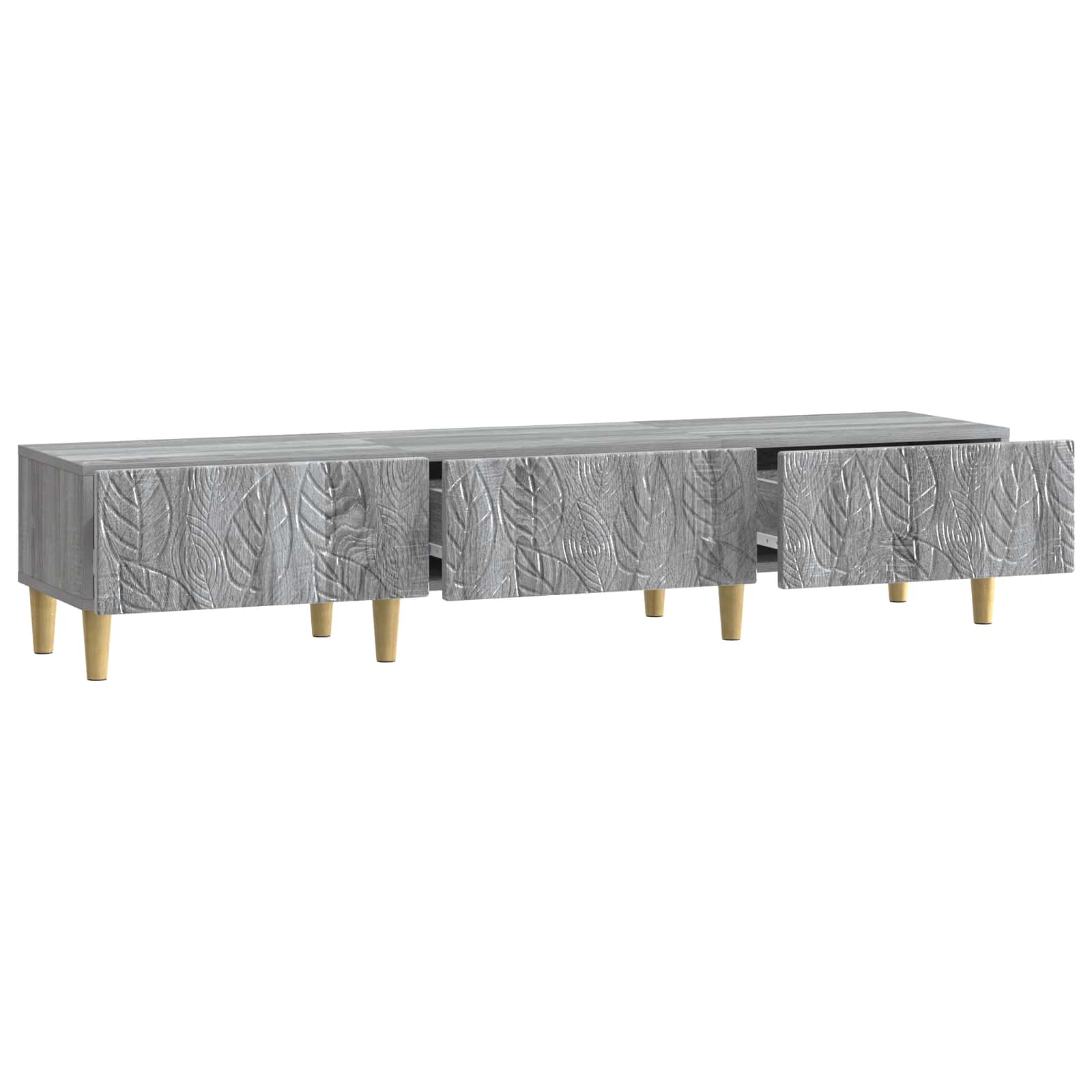 Meuble TV 147 x 34,5 x 30 cm Sonoma gris Bois d'ingénierie - XIOS