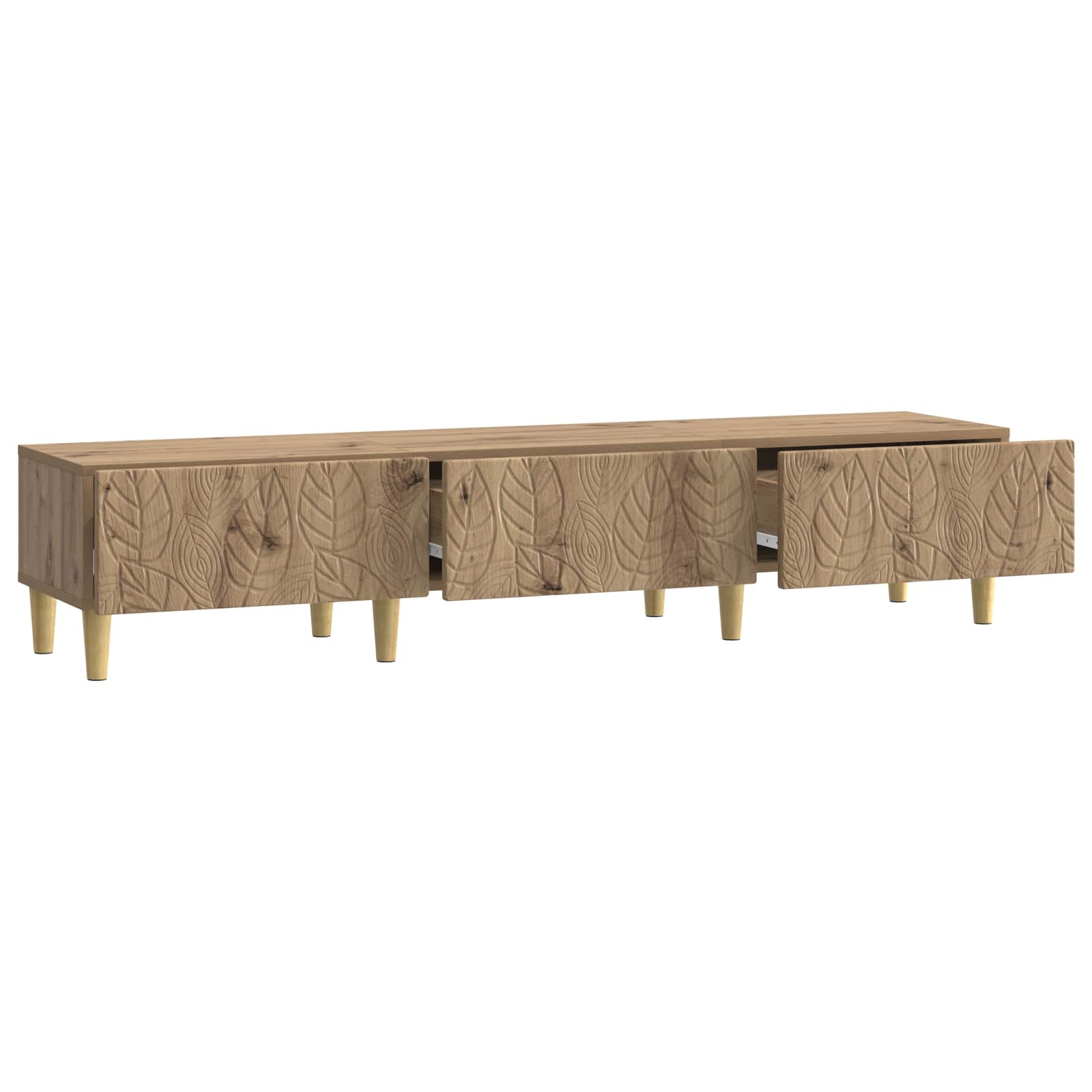 Meuble TV 147 x 34,5 x 30 cm Chêne artisanal Bois d'ingénierie - XIOS