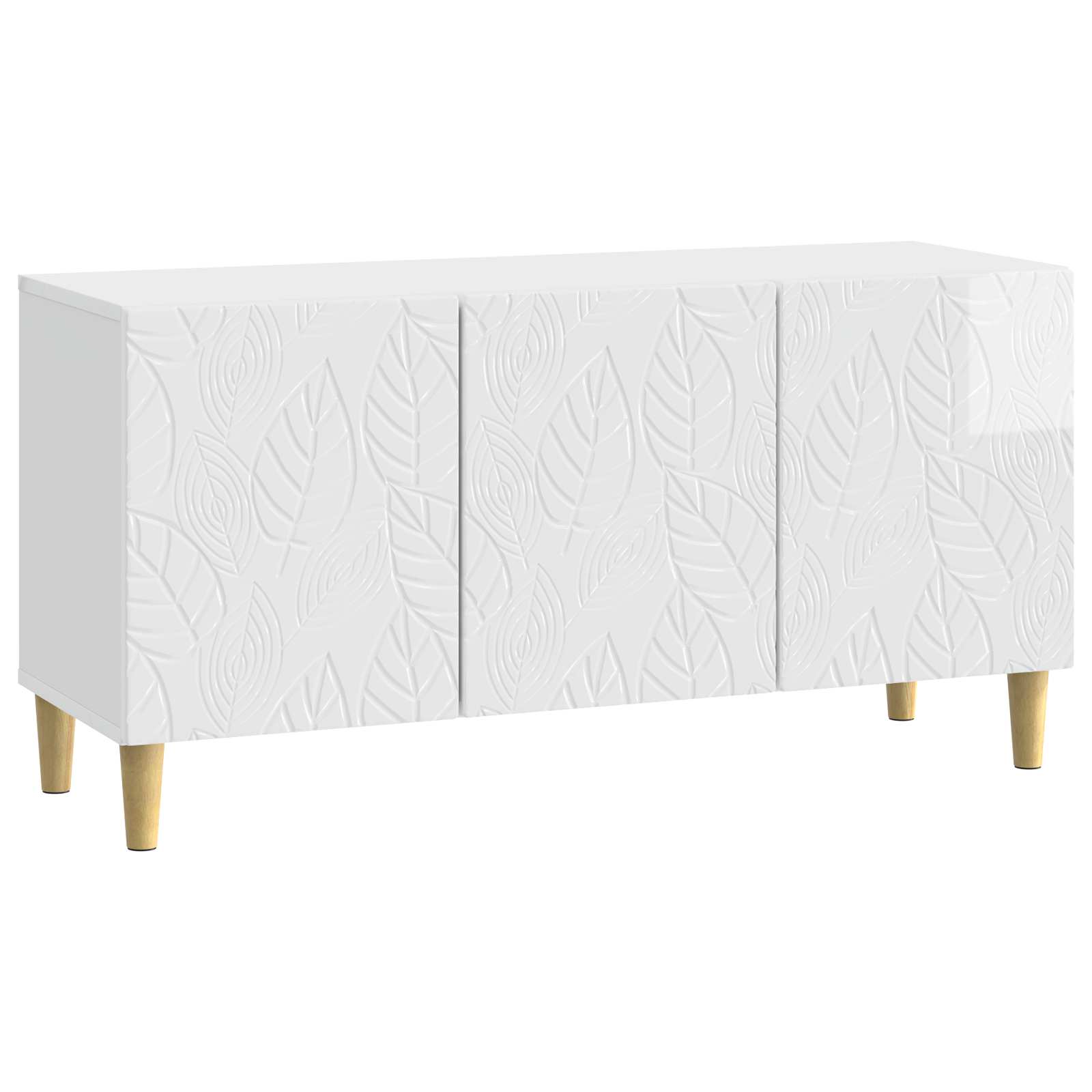 Meuble TV 99 x 34,5 x 50 cm Blanc brillant Bois d'ingénierie - XIOS