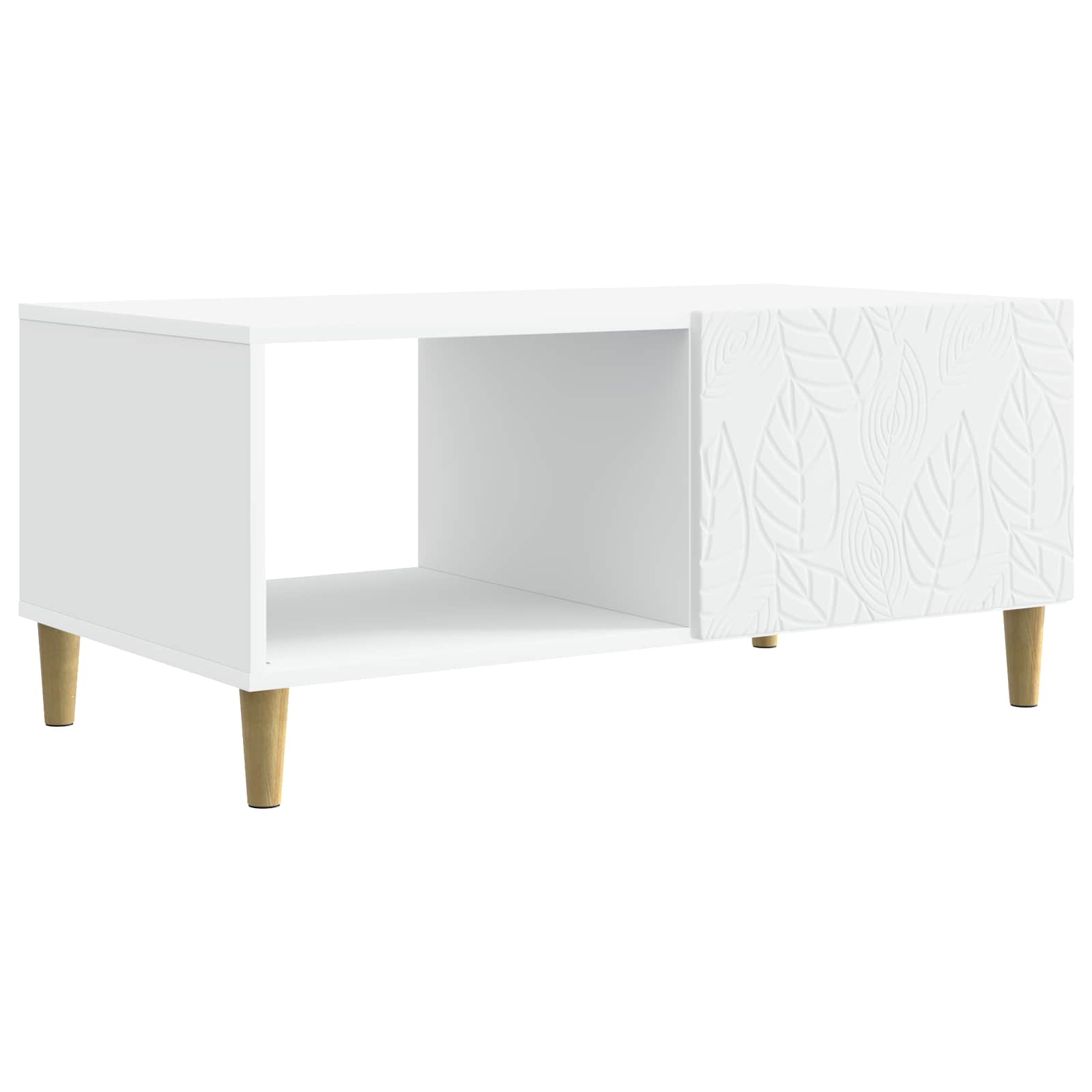 Table basse Blanc 90 x 50 x 40 cm Bois d'ingénierie - XIOS