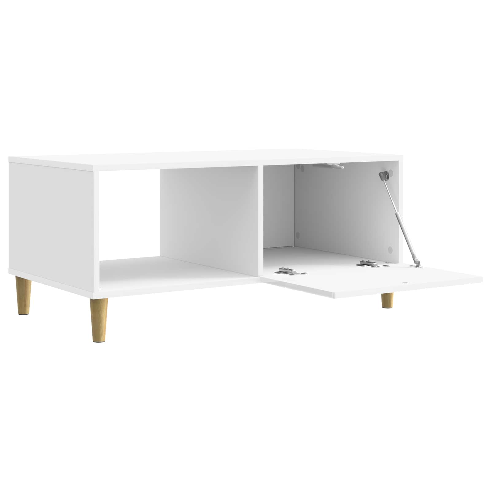 Table basse Blanc brillant 90 x 50 x 40 cm Bois d'ingénierie - XIOS