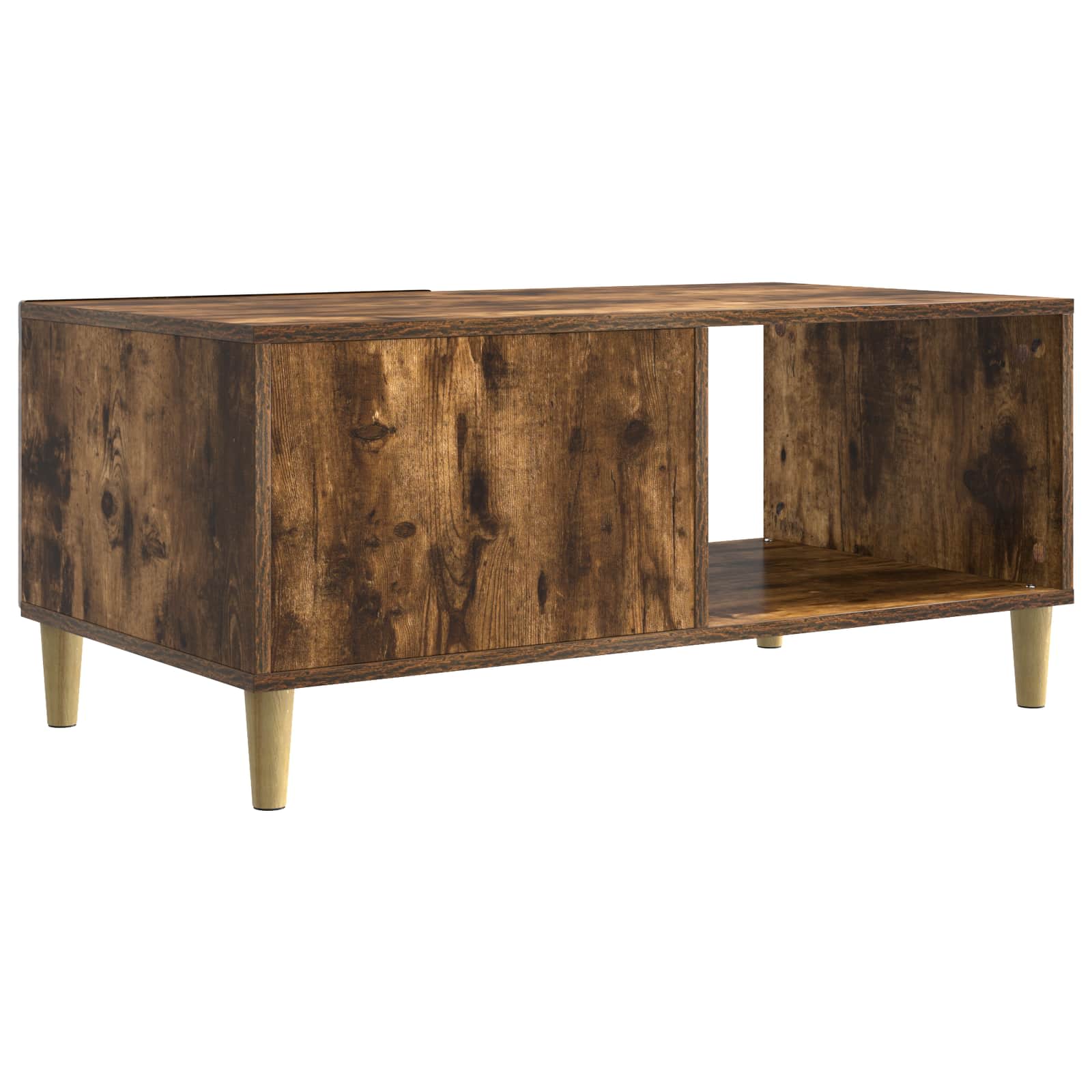 Table basse Chêne fumé 90 x 50 x 40 cm Bois d'ingénierie - XIOS