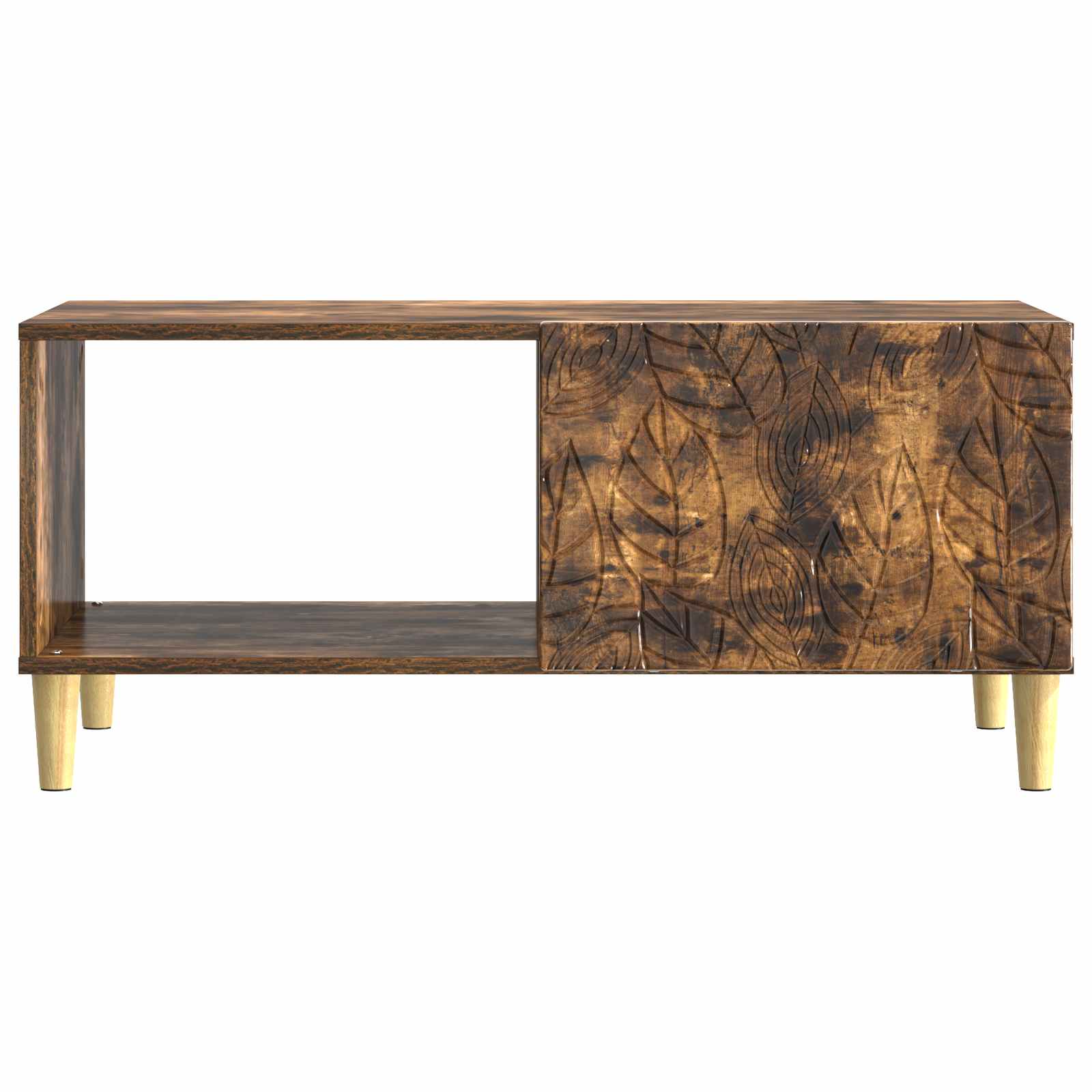 Table basse Chêne fumé 90 x 50 x 40 cm Bois d'ingénierie - XIOS