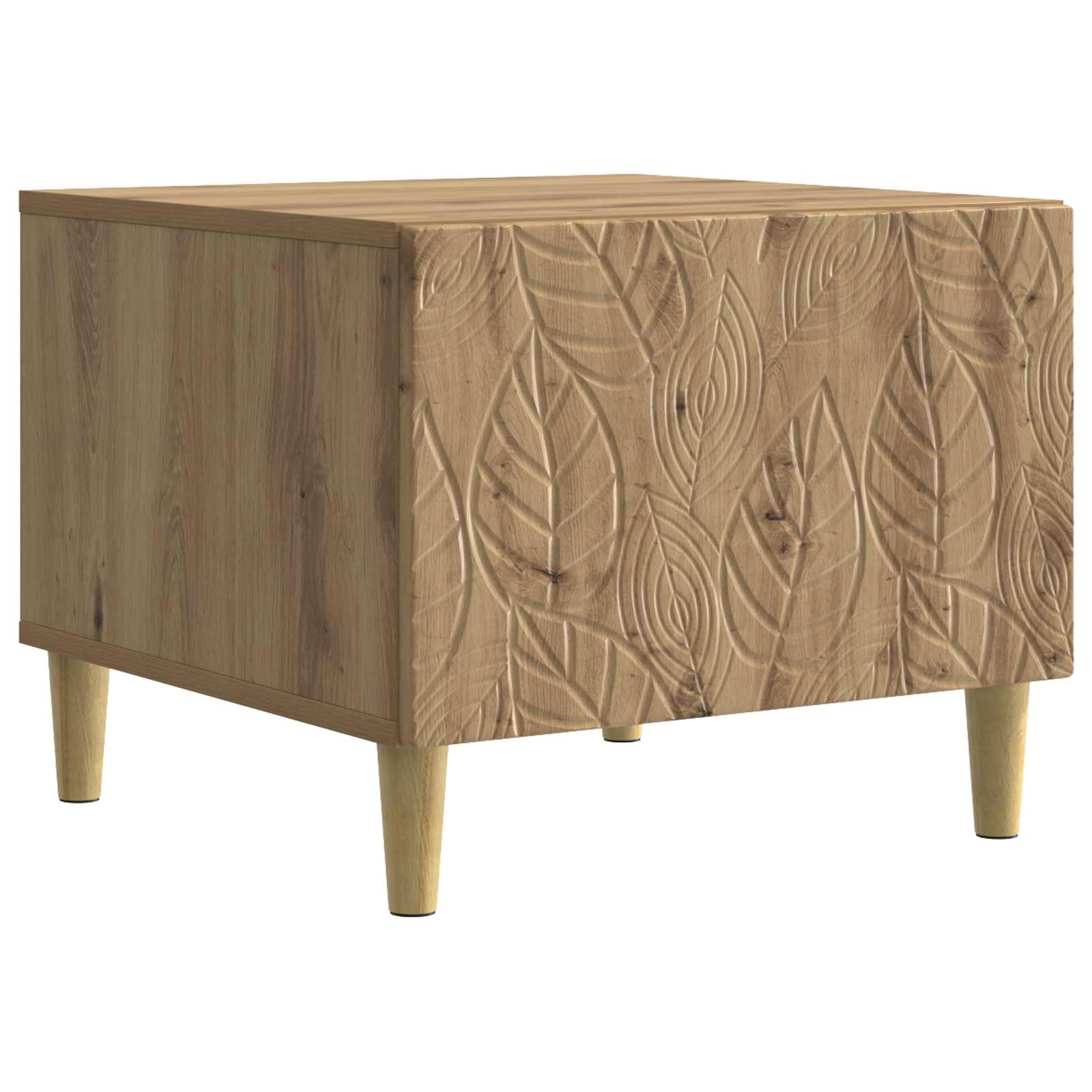 Table basse Chêne artisanal 50 x 49 x 40 cm Bois d'ingénierie - XIOS