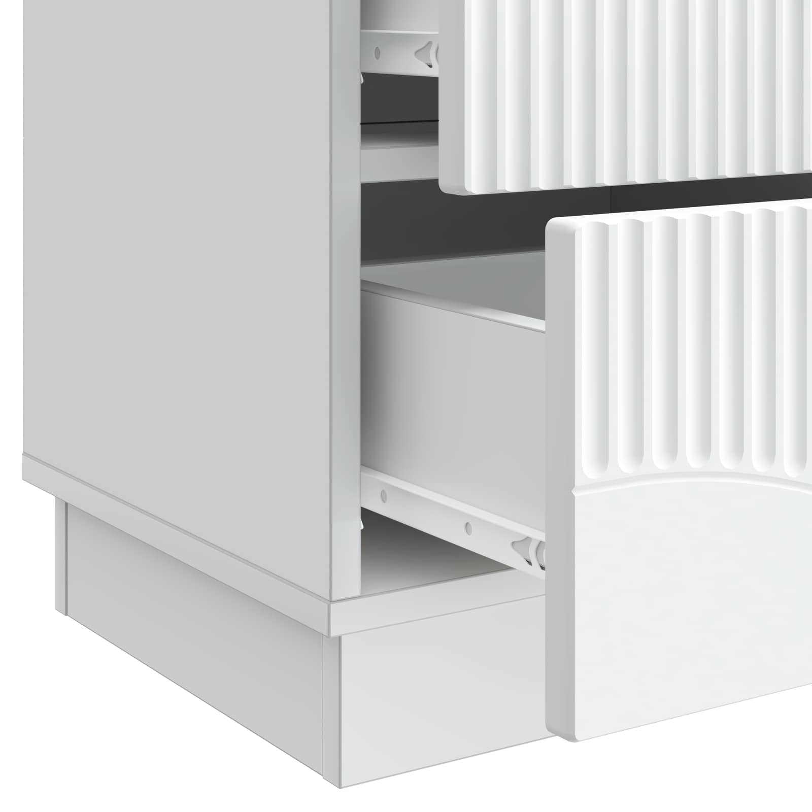 Cabinet de chevet avec tiroir 2 pcs Blanc 43 x 34,5 x 44,5 cm - XIOS