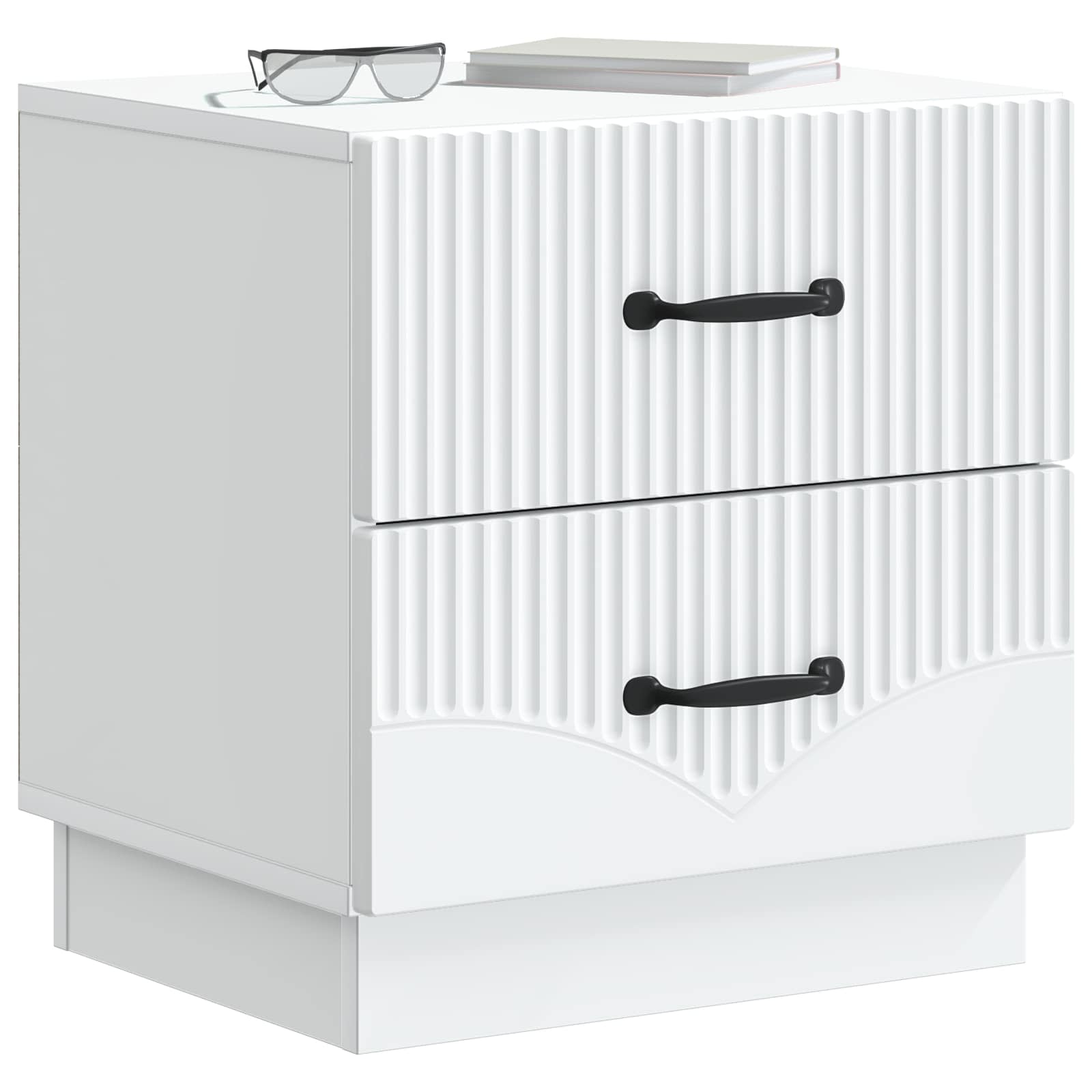 Cabinet de chevet avec tiroir 2 pcs Blanc 43 x 34,5 x 44,5 cm - XIOS
