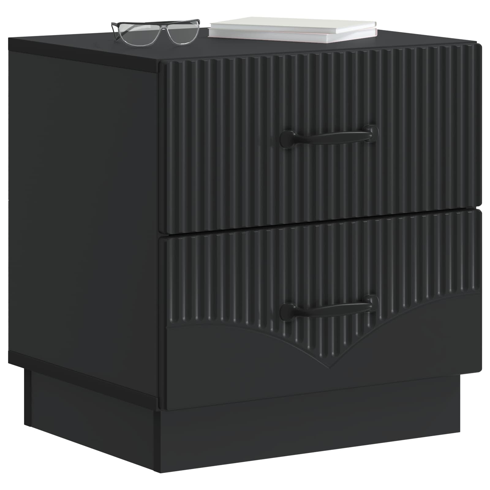 Cabinet de chevet avec tiroir 2 pcs Noir 43 x 34,5 x 44,5 cm - XIOS
