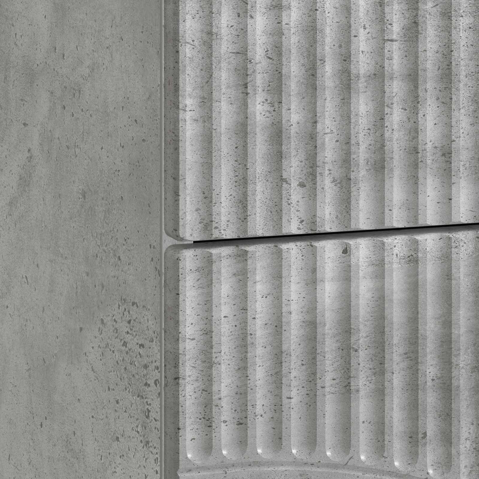 Cabinet de chevet avec tiroir Gris béton 43 x 34,5 x 44,5 cm - XIOS