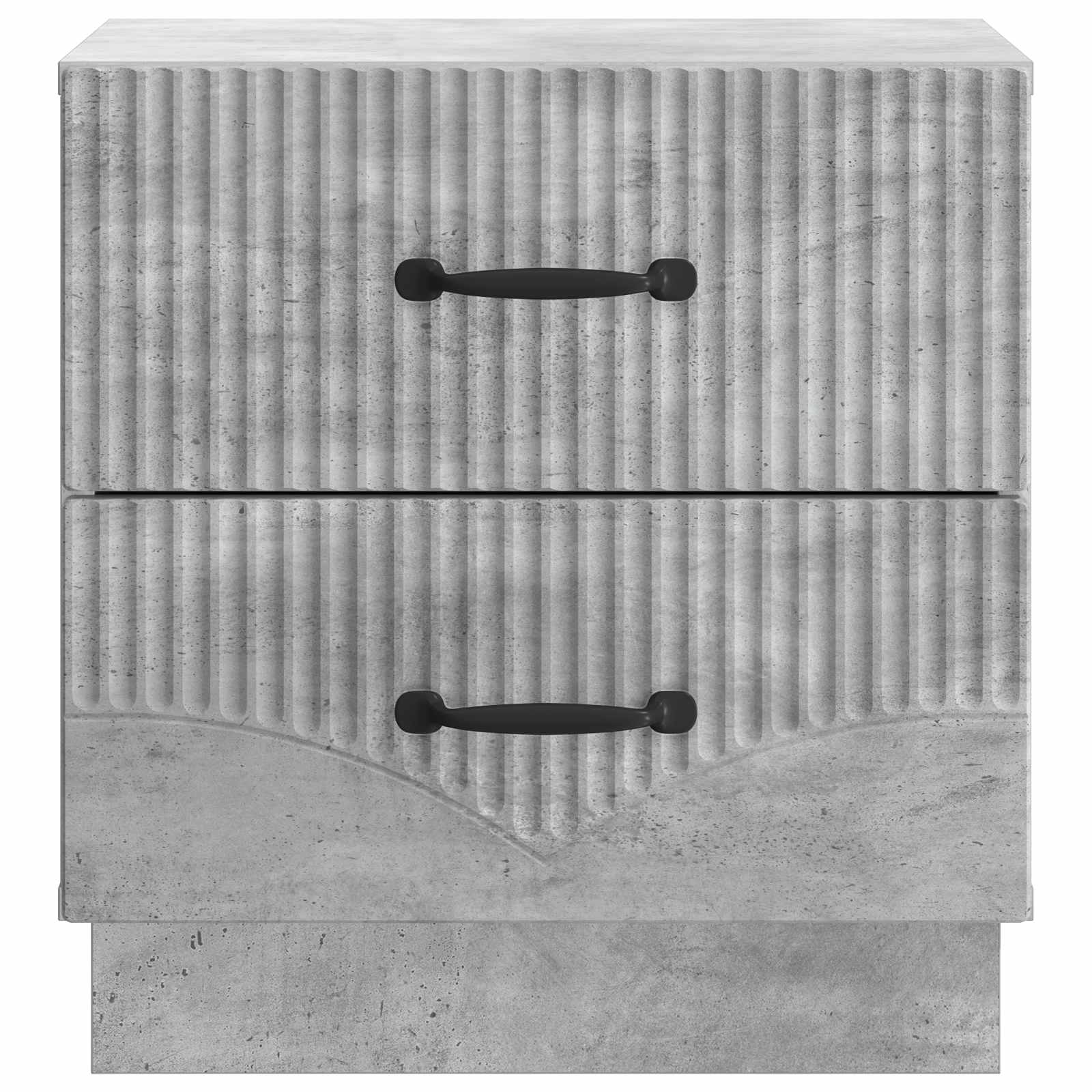 Cabinet de chevet avec tiroir Gris béton 43 x 34,5 x 44,5 cm - XIOS
