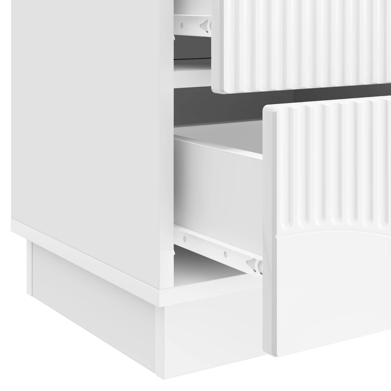 Cabinet de chevet 2 pcs Blanc brillant 43 x 34,5 x 44,5 cm - XIOS