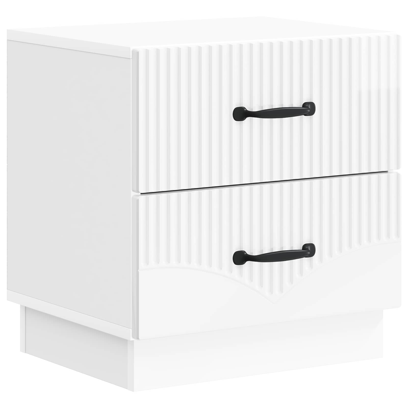 Cabinet de chevet 2 pcs Blanc brillant 43 x 34,5 x 44,5 cm - XIOS