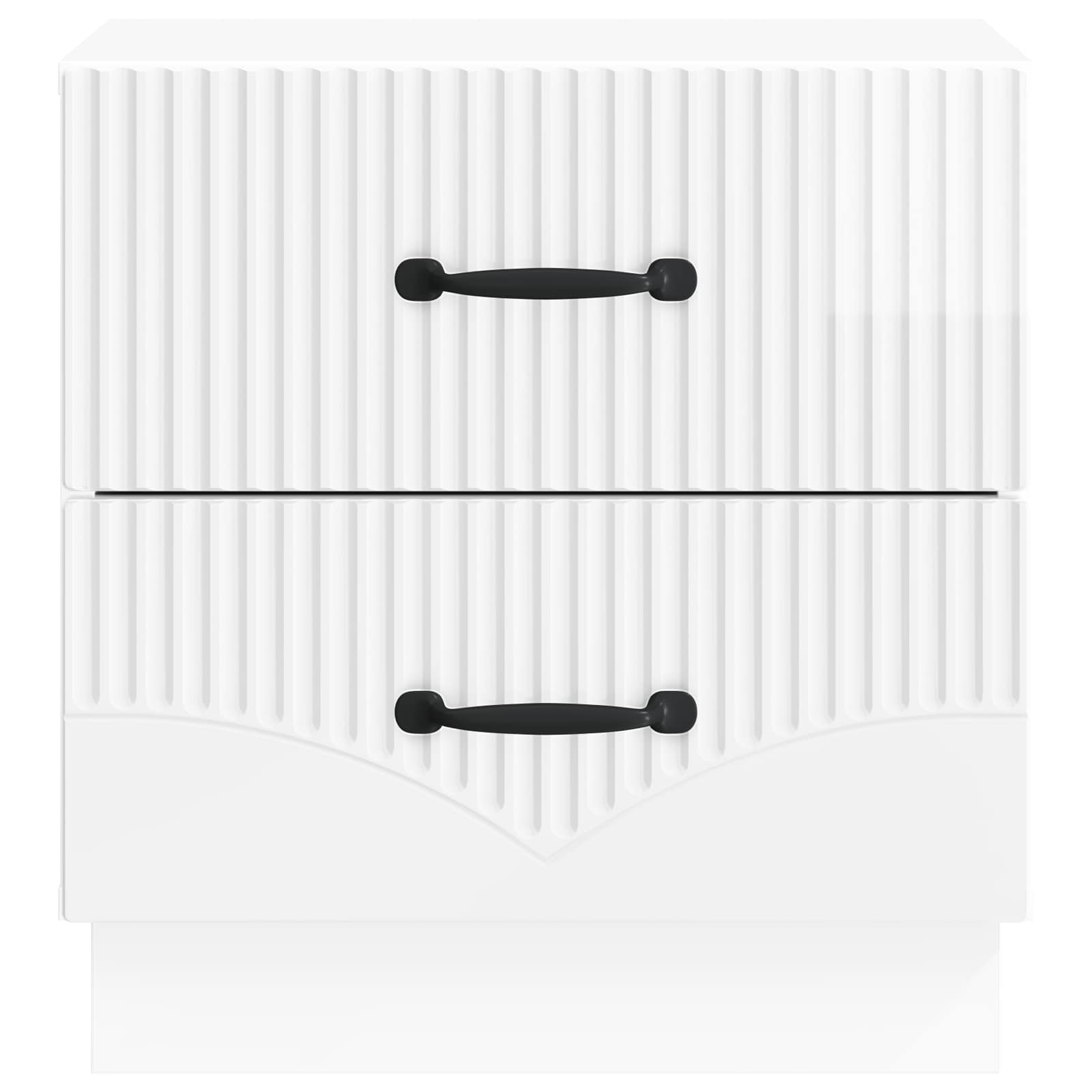 Cabinet de chevet 2 pcs Blanc brillant 43 x 34,5 x 44,5 cm - XIOS