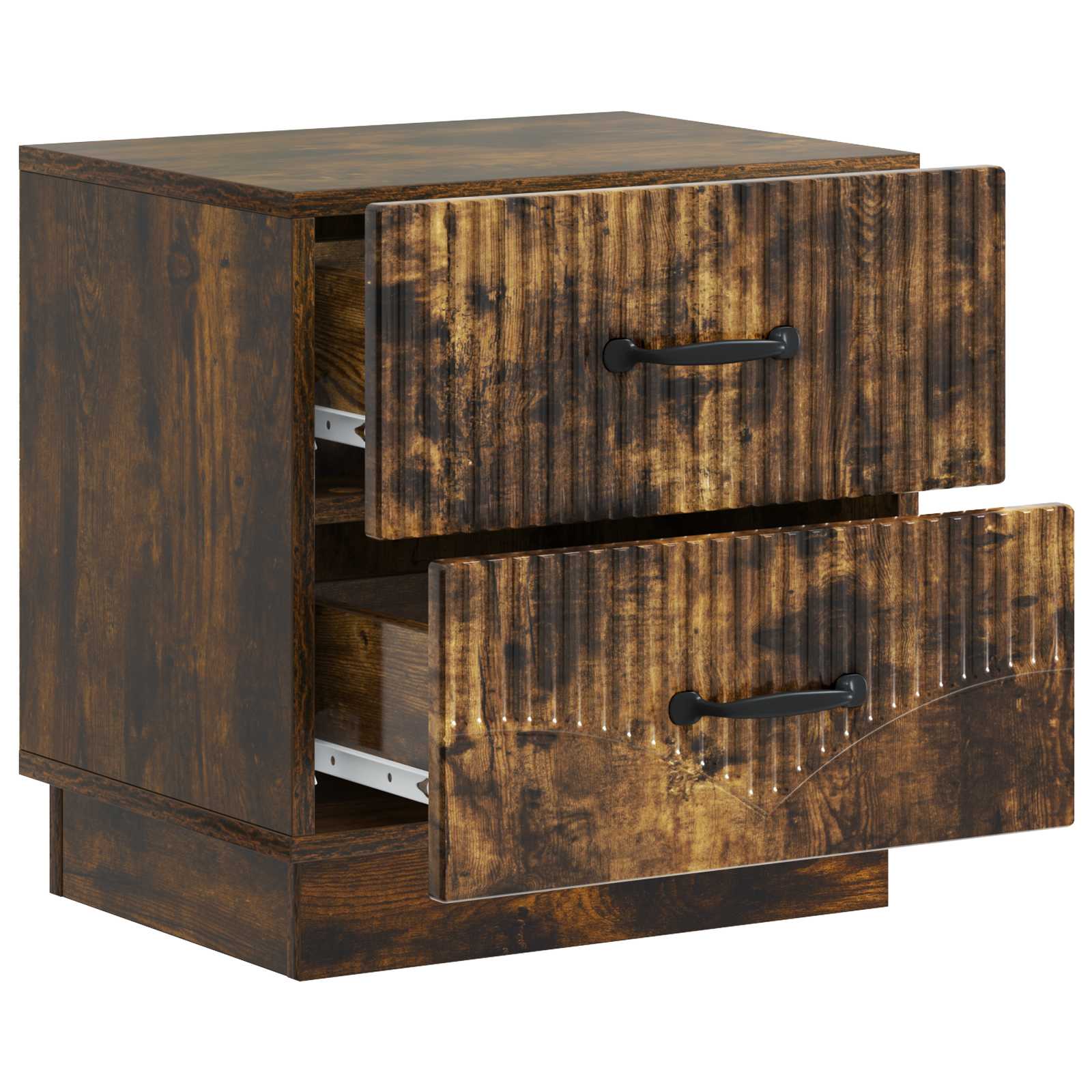 Cabinet de chevet avec tiroir Chêne fumé 43 x 34,5 x 44,5 cm - XIOS