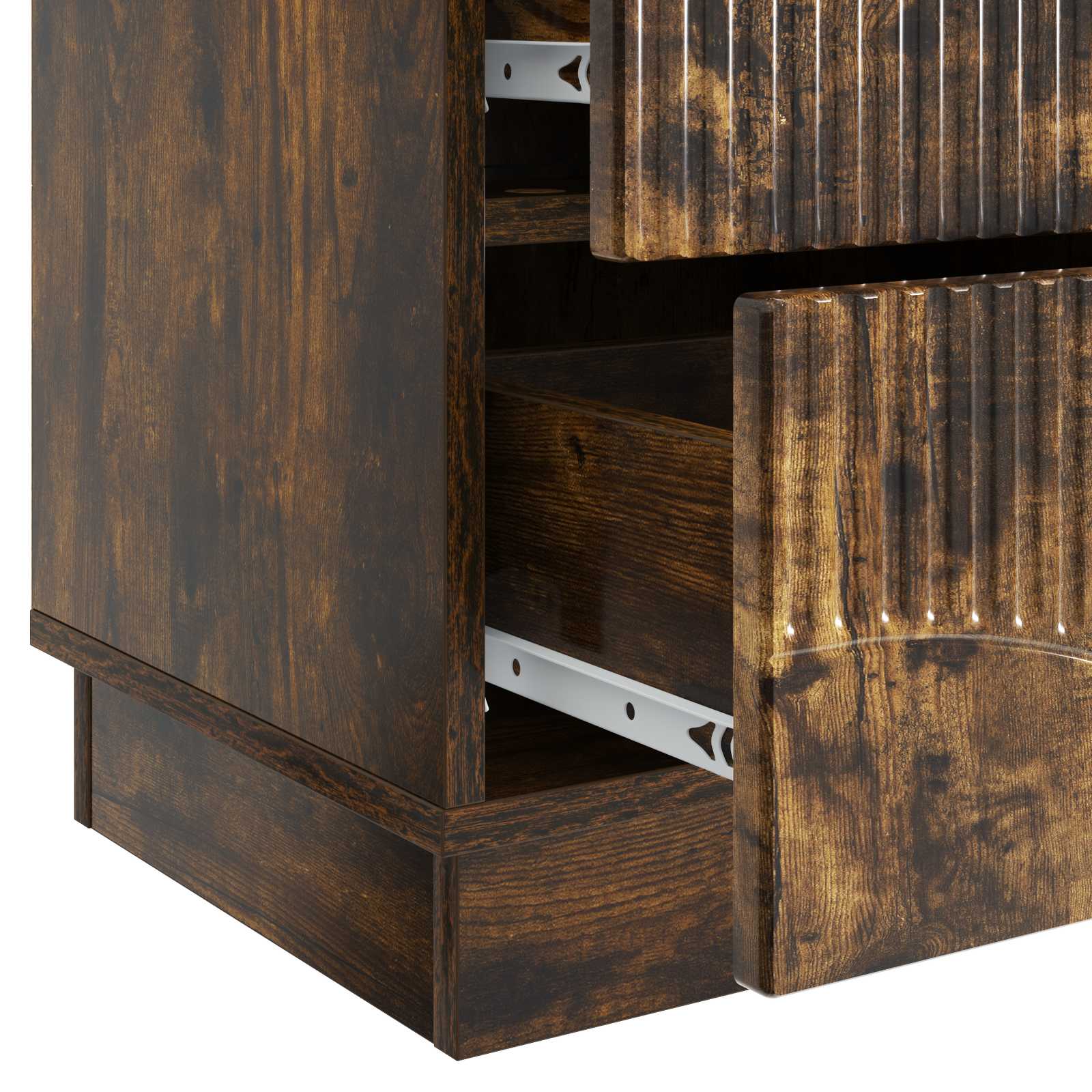 Cabinet de chevet 2 pcs Chêne fumé 43 x 34,5 x 44,5 cm - XIOS