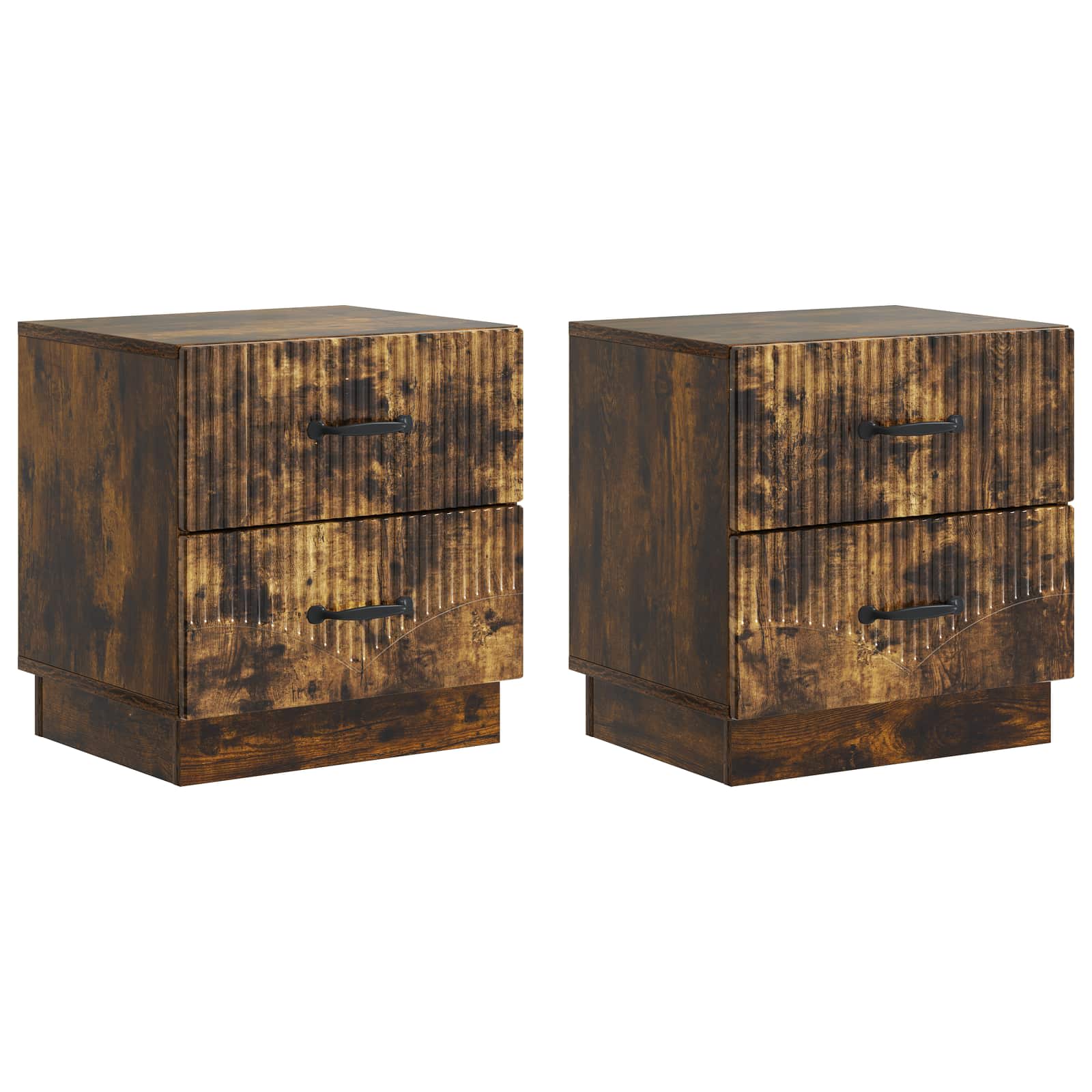 Cabinet de chevet 2 pcs Chêne fumé 43 x 34,5 x 44,5 cm - XIOS