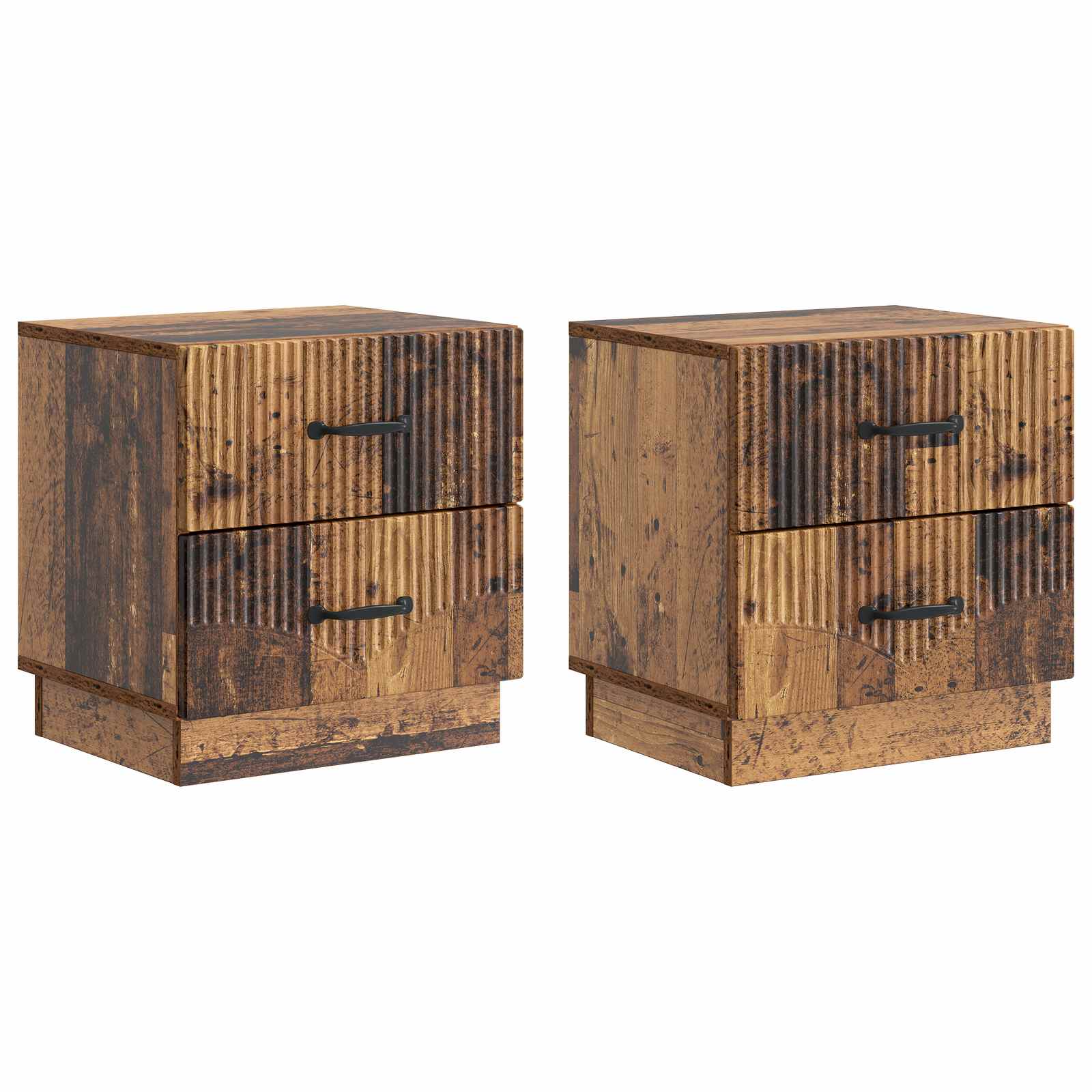 Cabinet de chevet 2 pcs Bois ancien 43 x 34,5 x 44,5 cm - XIOS