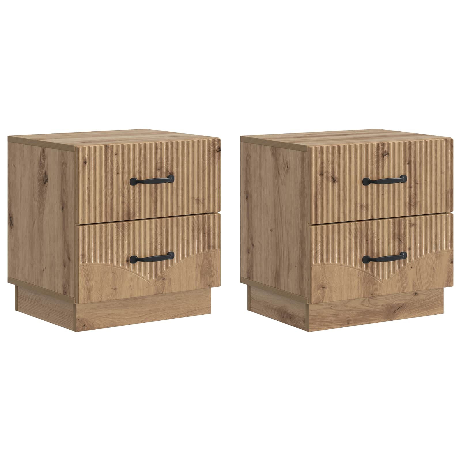 Cabinet de chevet 2 pcs Chêne artisanal 43 x 34,5 x 44,5 cm - XIOS