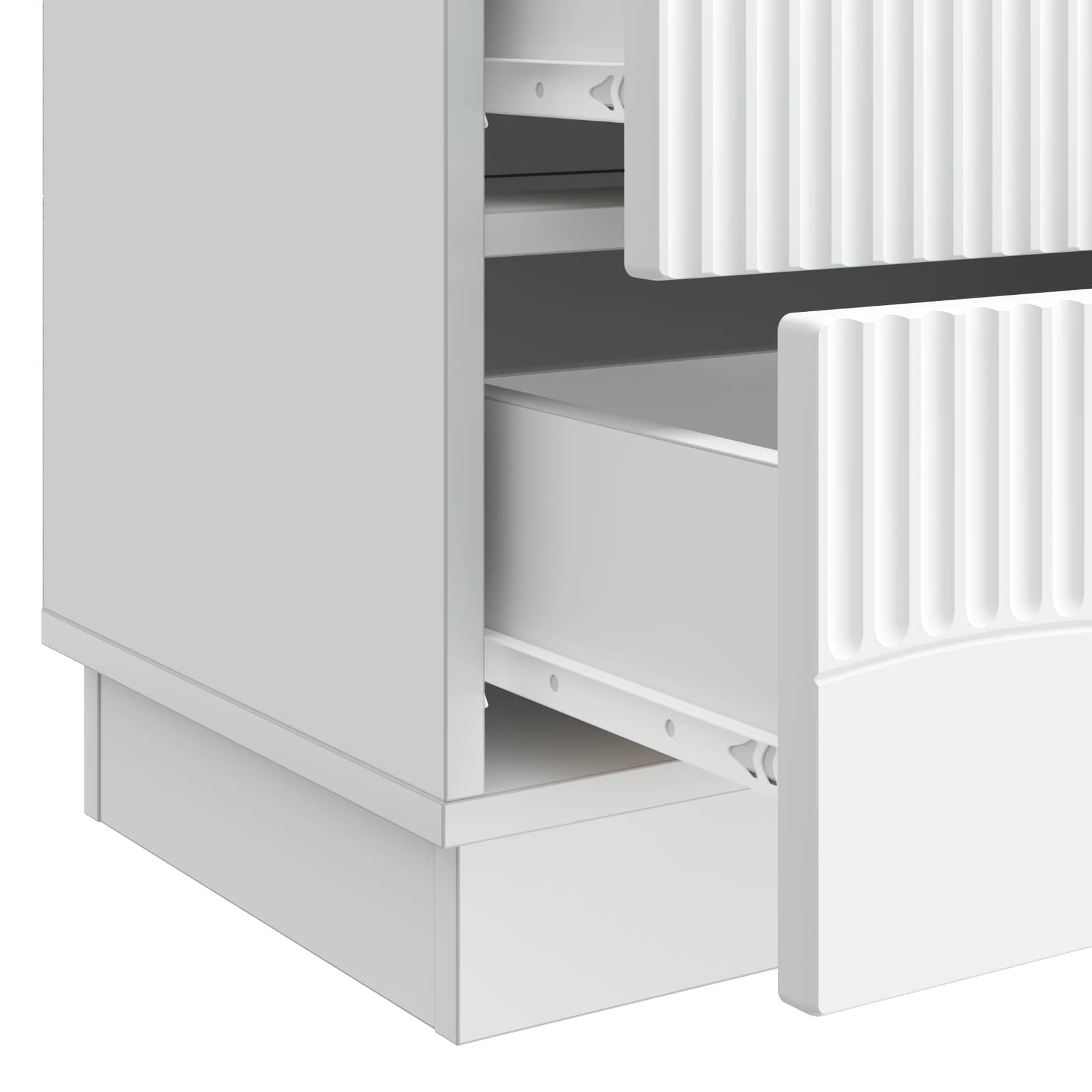 Cabinet de chevet Blanc 62 x 34,5 x 44,5 cm Bois d'ingénierie - XIOS