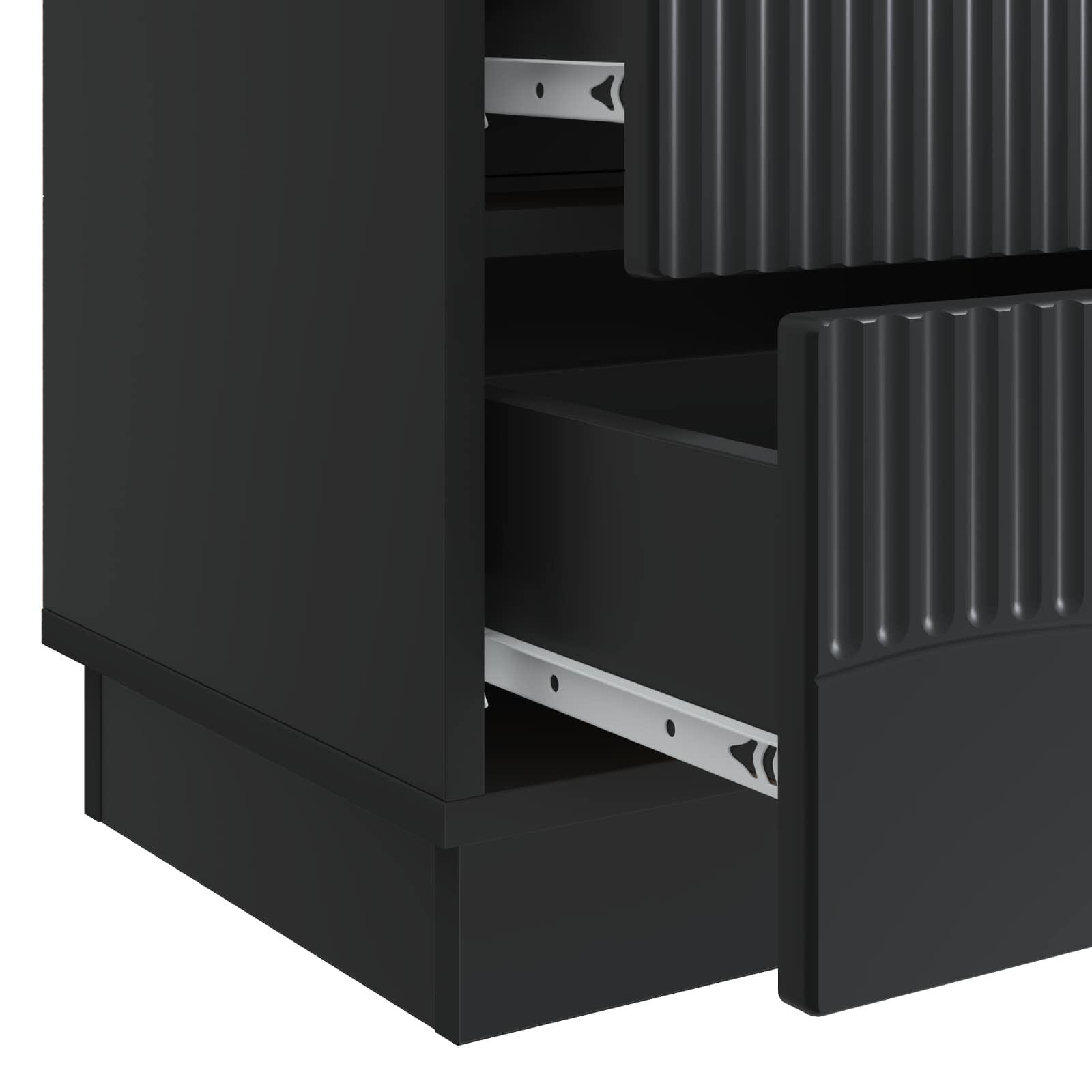 Cabinet de chevet Noir 62 x 34,5 x 44,5 cm Bois d'ingénierie - XIOS