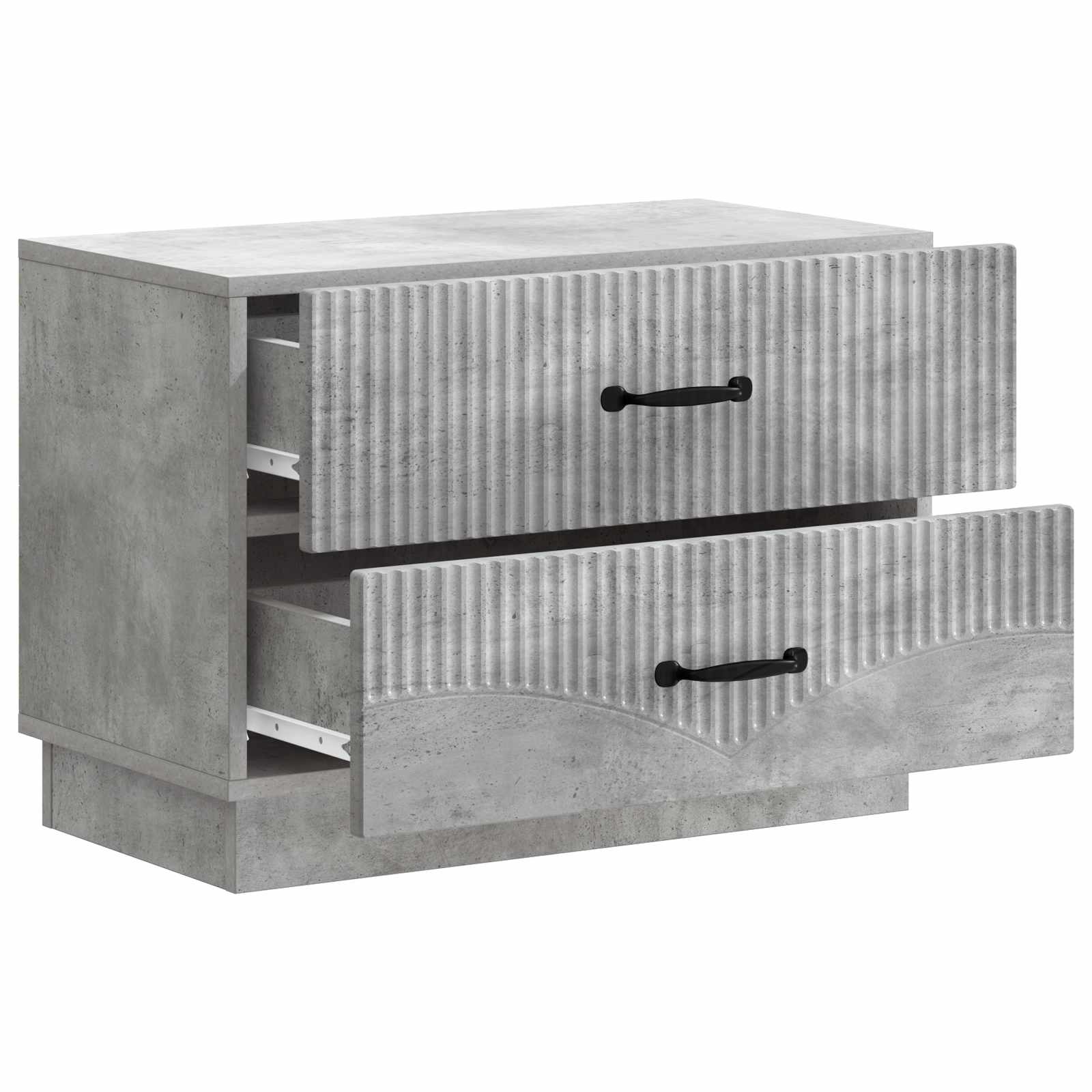 Cabinet de chevet avec tiroir Gris béton 62 x 34,5 x 44,5 cm - XIOS