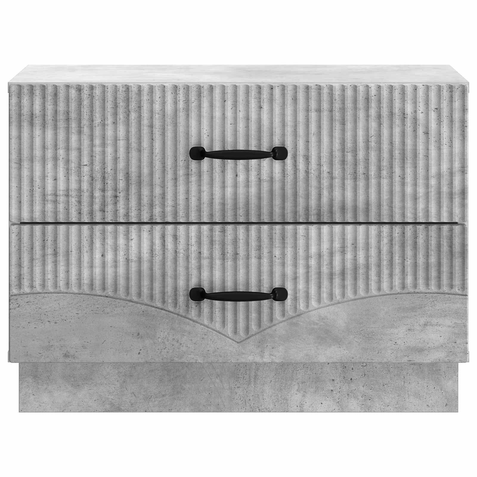 Cabinet de chevet avec tiroir Gris béton 62 x 34,5 x 44,5 cm - XIOS