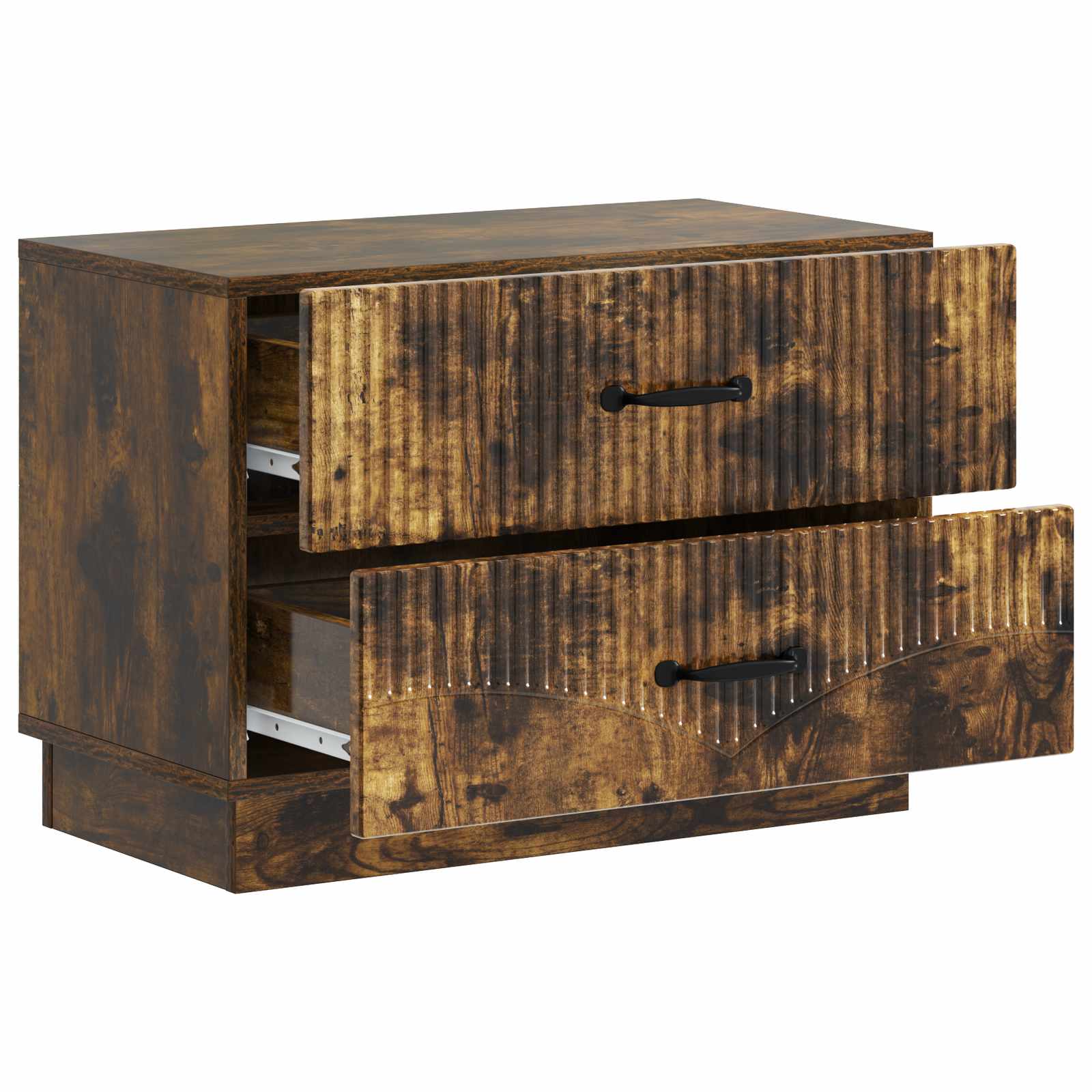 Cabinet de chevet avec tiroir Chêne fumé 62 x 34,5 x 44,5 cm - XIOS