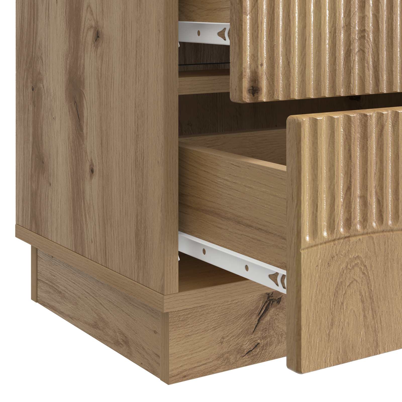 Cabinet de chevet Chêne artisanal 62 x 34,5 x 44,5 cm - XIOS