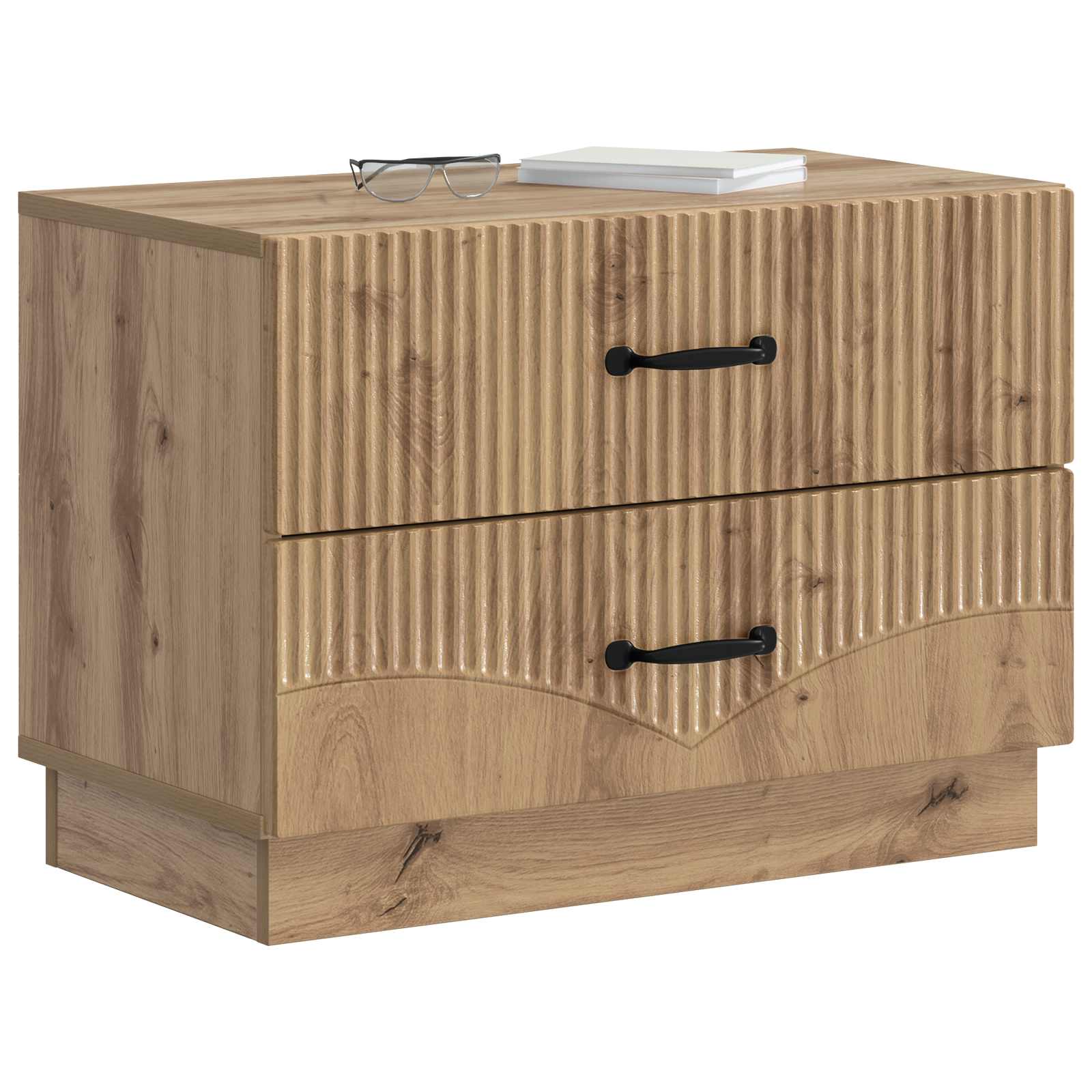 Cabinet de chevet Chêne artisanal 62 x 34,5 x 44,5 cm - XIOS