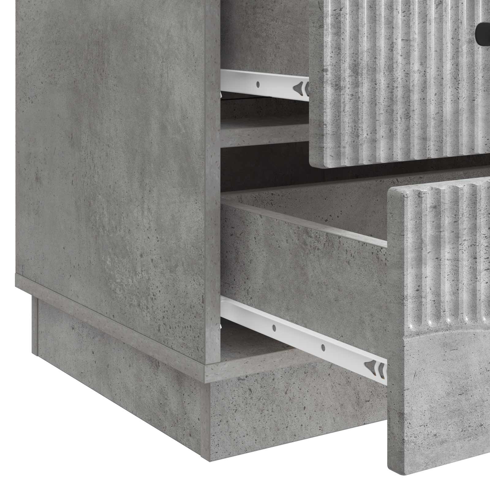 Cabinet de chevet avec tiroir Gris béton 43 x 41 x 63,5 cm - XIOS