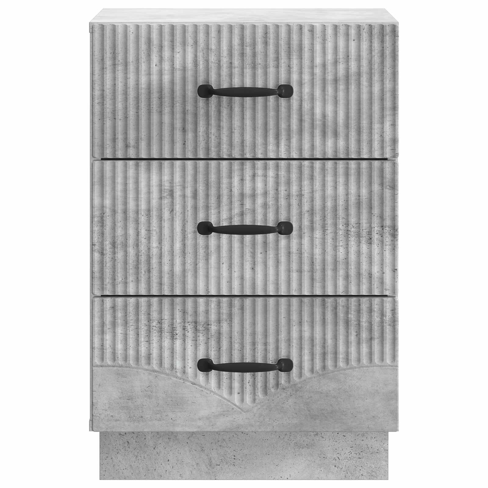 Cabinet de chevet avec tiroir Gris béton 43 x 41 x 63,5 cm - XIOS