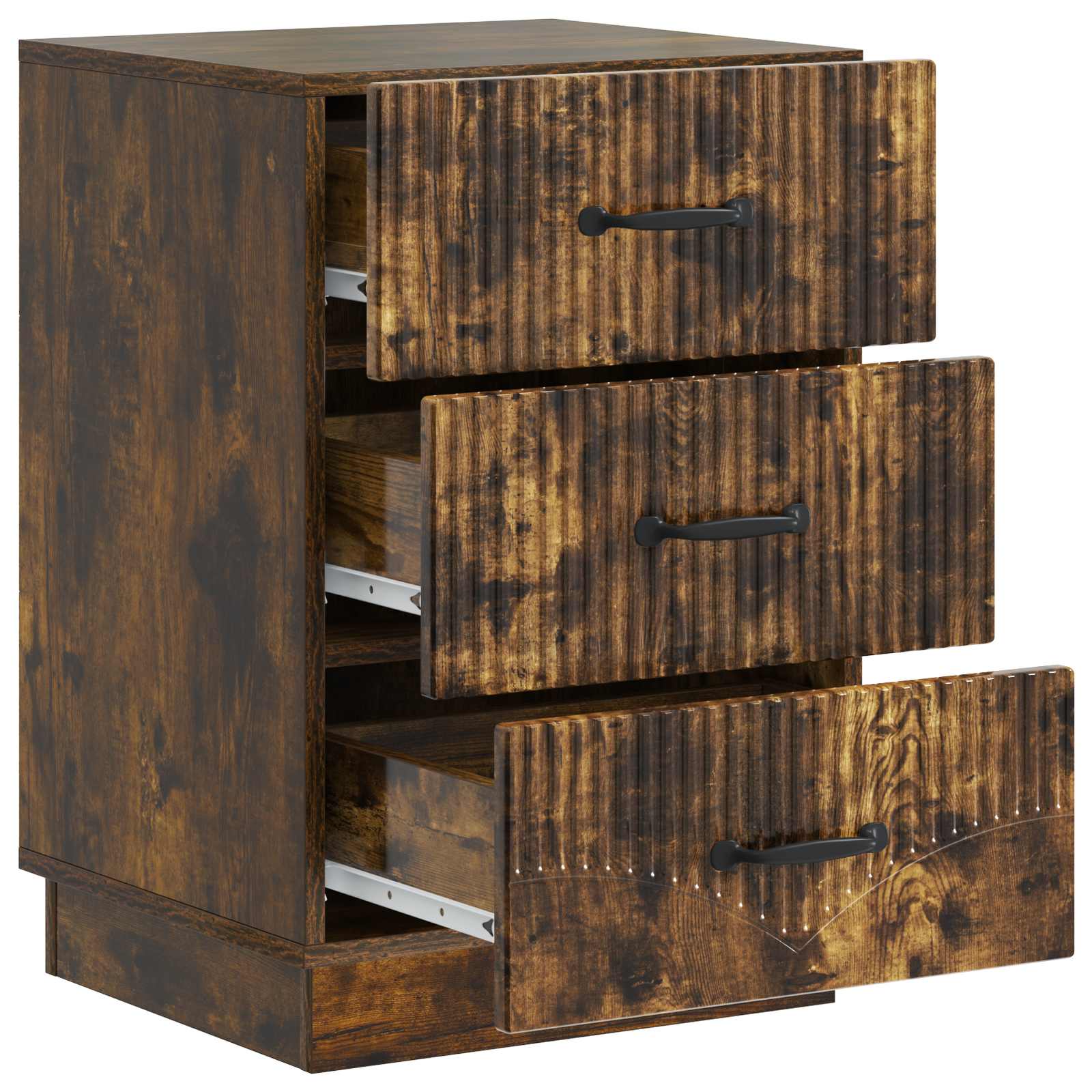 Cabinet de chevet avec tiroir Chêne fumé 43 x 41 x 63,5 cm - XIOS