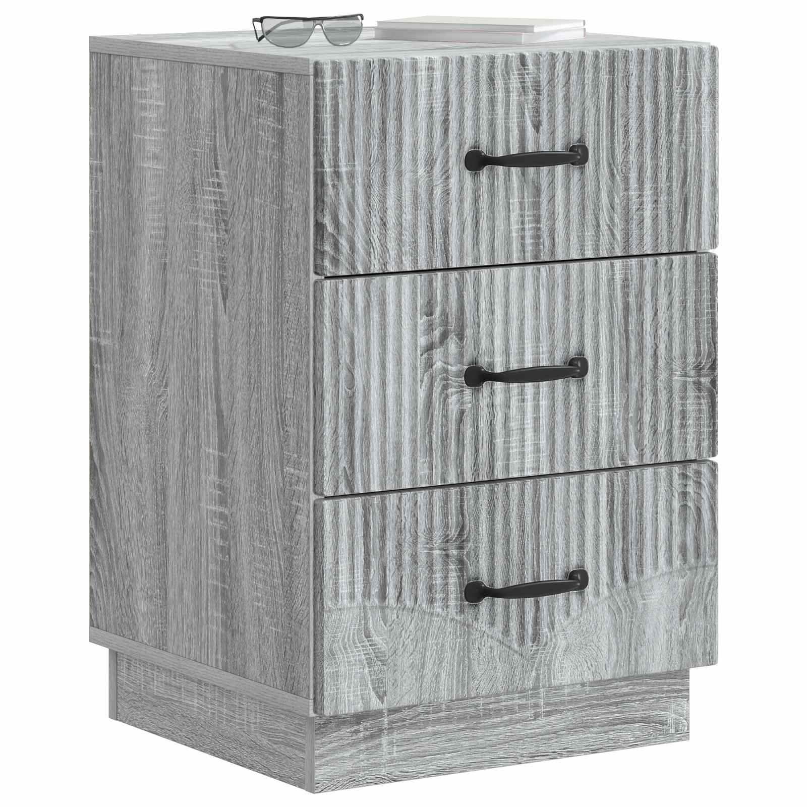 Cabinet de chevet avec tiroir Sonoma gris 43 x 41 x 63,5 cm - XIOS