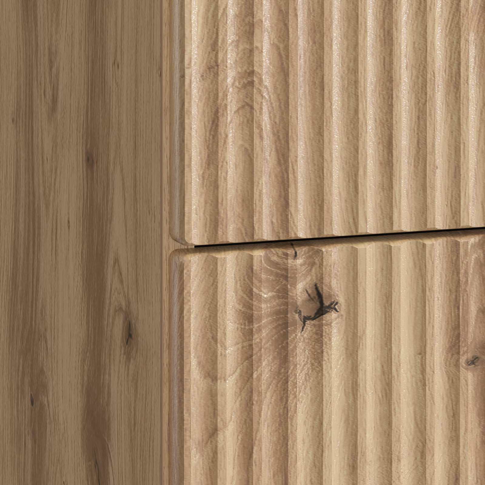 Cabinet de chevet avec tiroir Chêne artisanal 43 x 41 x 63,5 cm - XIOS