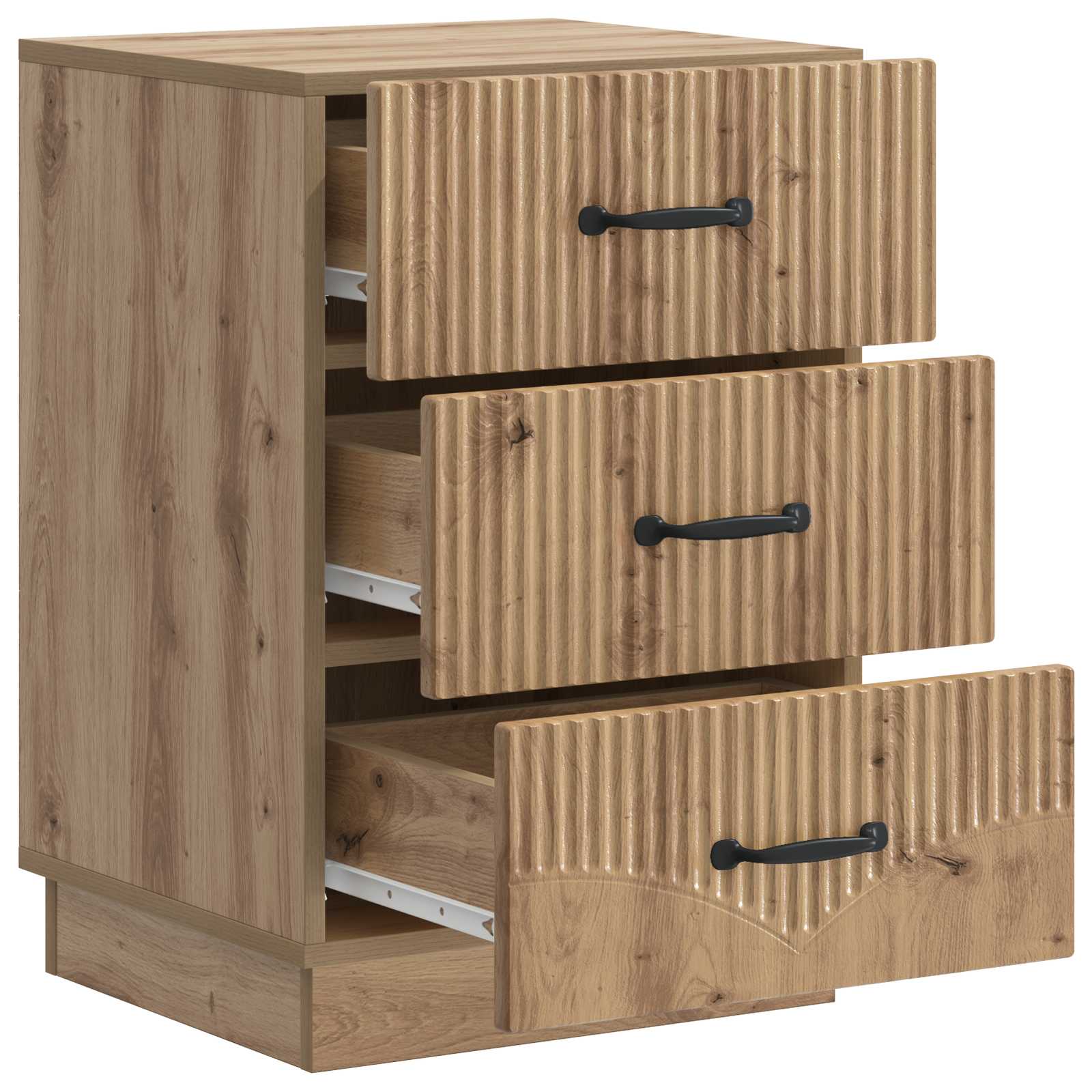 Cabinet de chevet avec tiroir Chêne artisanal 43 x 41 x 63,5 cm - XIOS