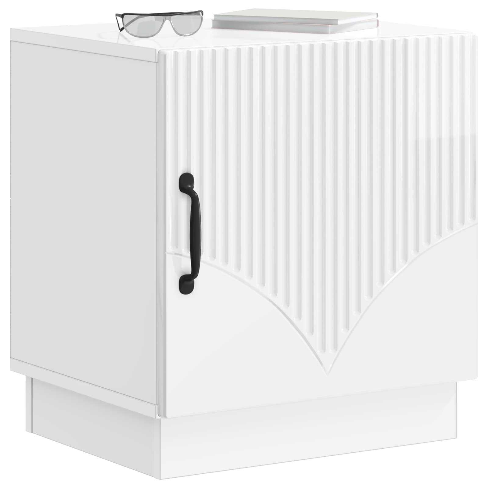 Table de chevet Blanc brillant 43 x 34,5 x 47 cm - XIOS