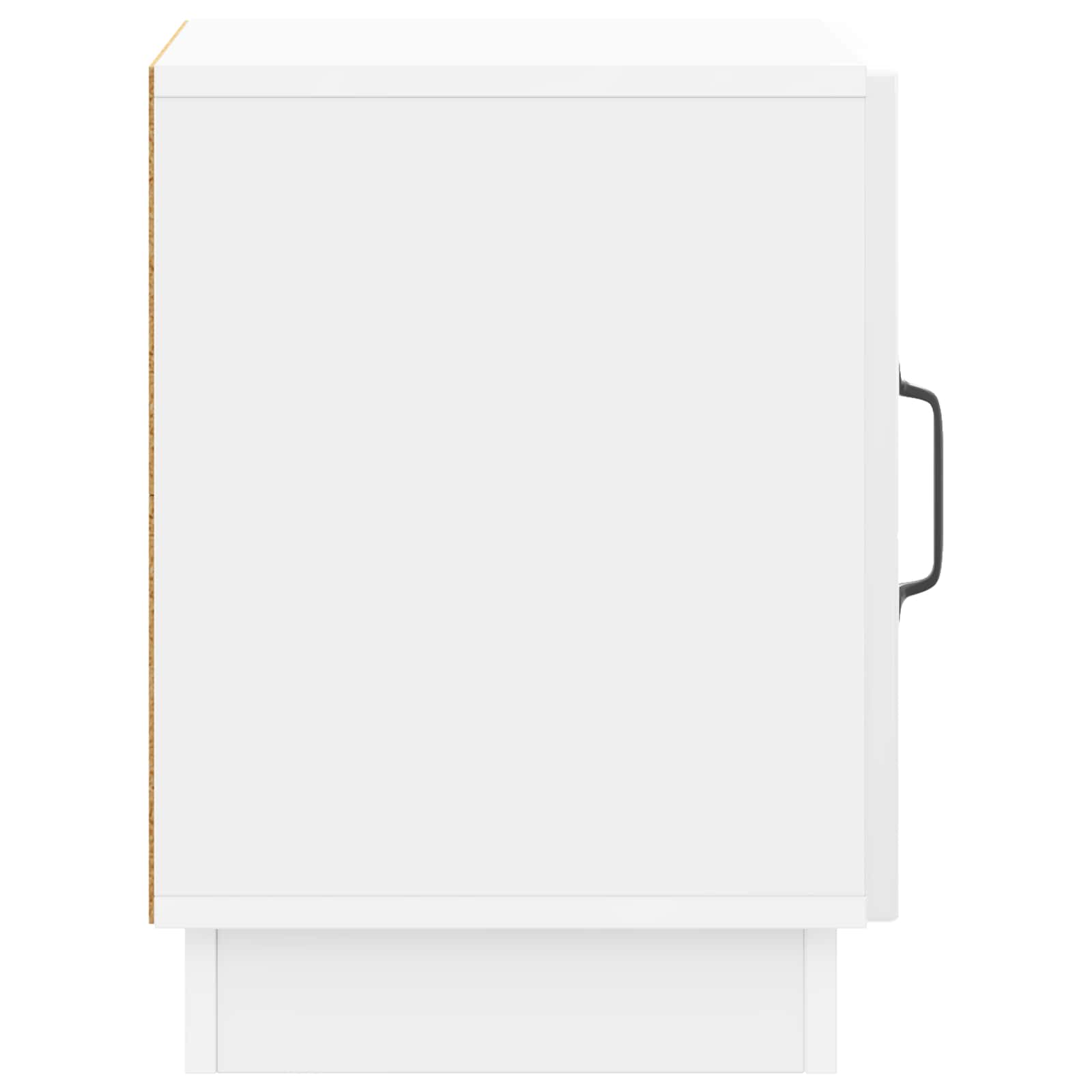 Table de chevet Blanc brillant 43 x 34,5 x 47 cm - XIOS