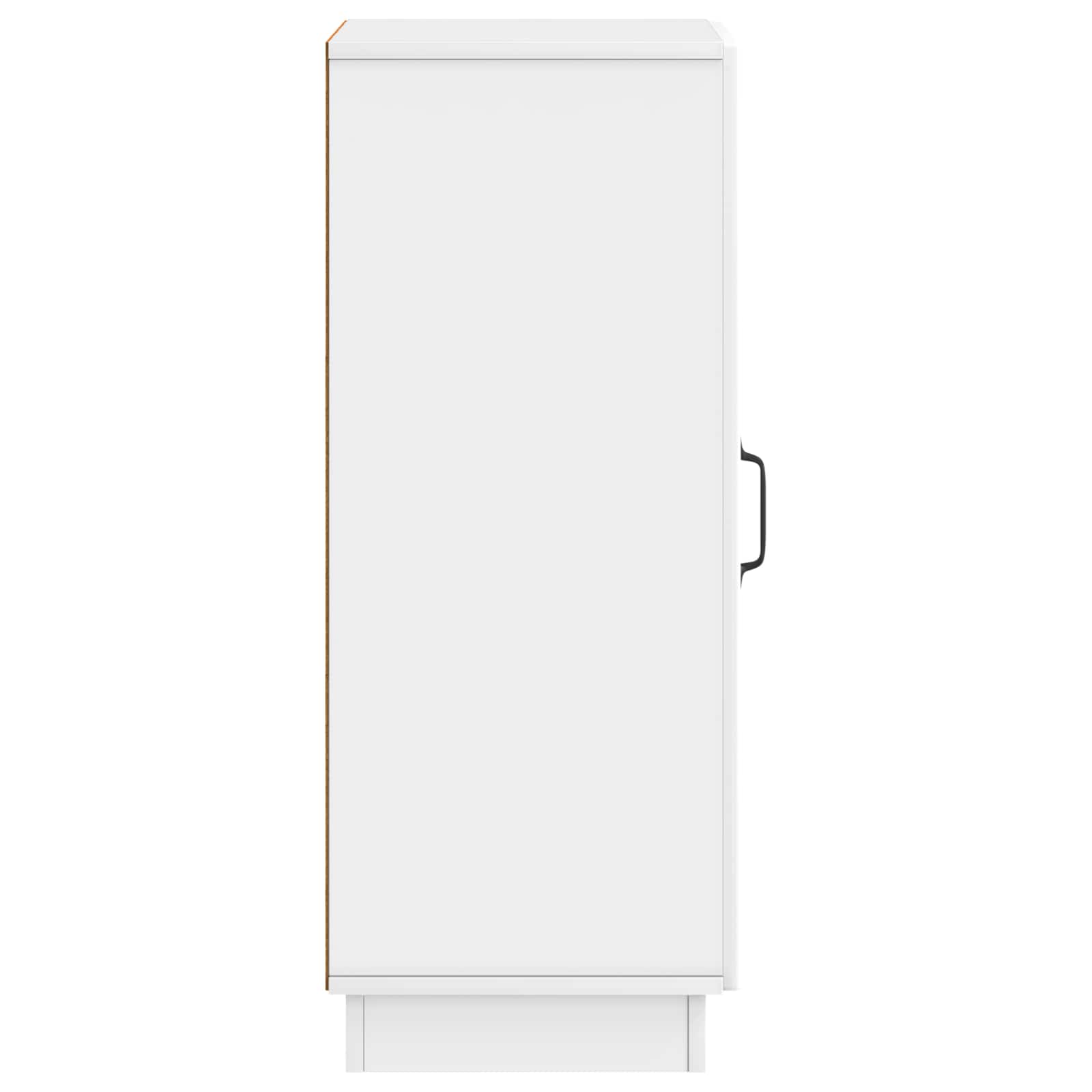 Buffet Blanc brillant 33 x 34,5 x 87 cm Bois d'ingénierie - XIOS