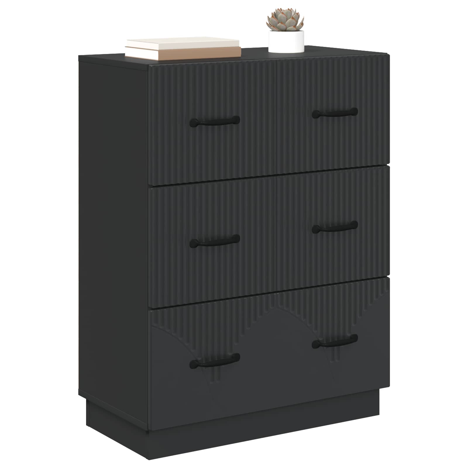 Armoire à tiroirs Noir 66 x 34,5 x 87 cm Bois d'ingénierie - XIOS