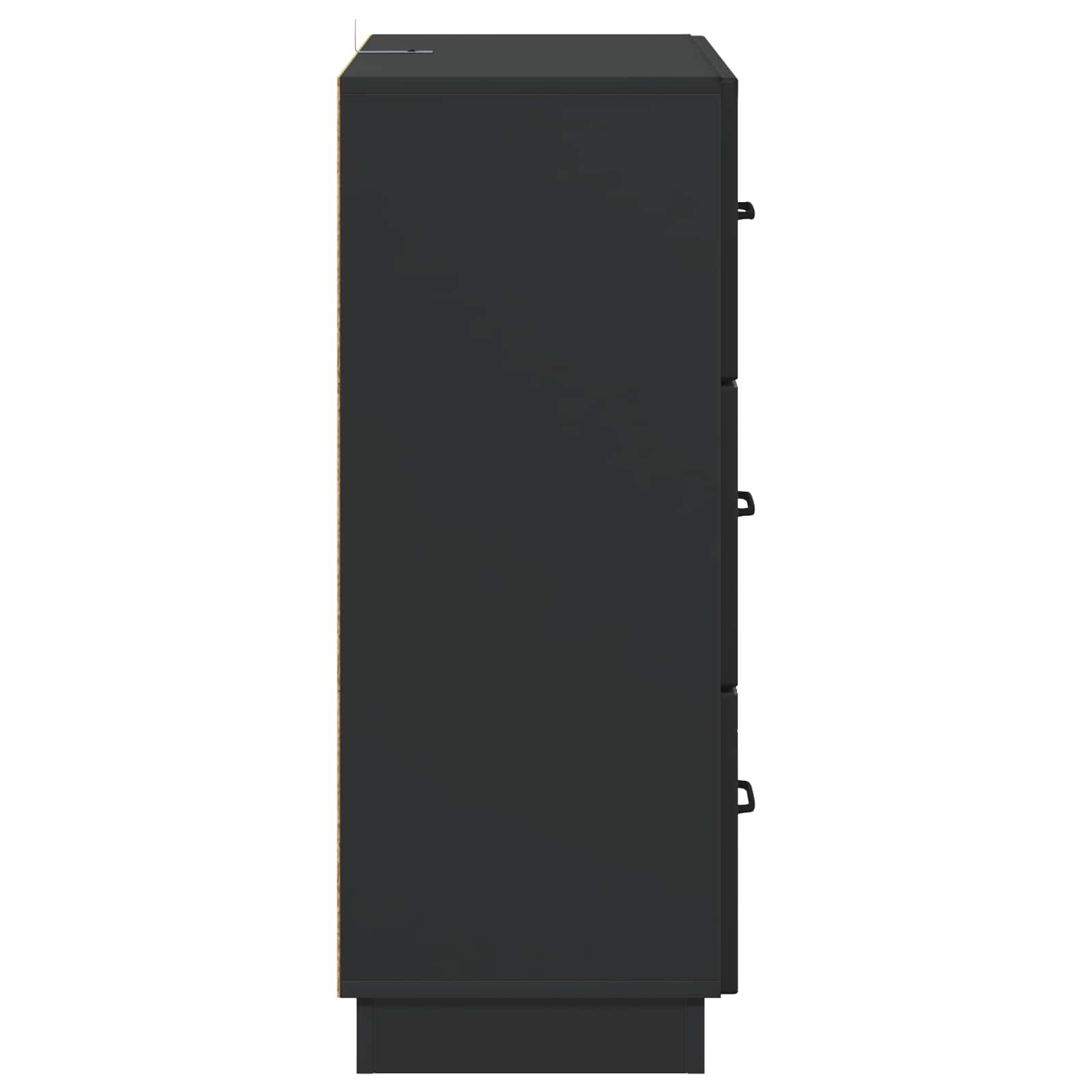 Armoire à tiroirs Noir 66 x 34,5 x 87 cm Bois d'ingénierie - XIOS