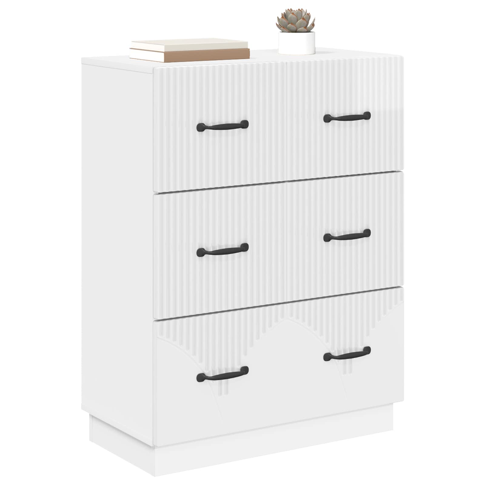Armoire à tiroirs Blanc brillant 66 x 34,5 x 87 cm - XIOS