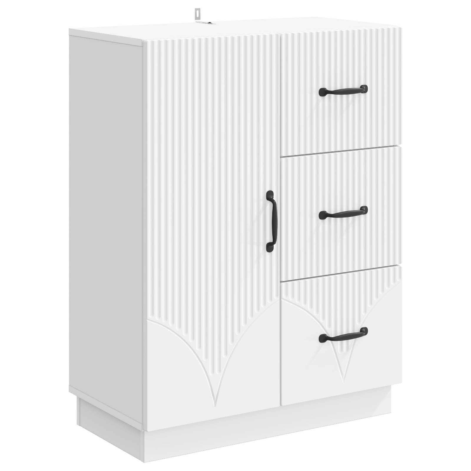 Buffet avec tiroir Blanc 66 x 34,5 x 87 cm Bois d'ingénierie - XIOS