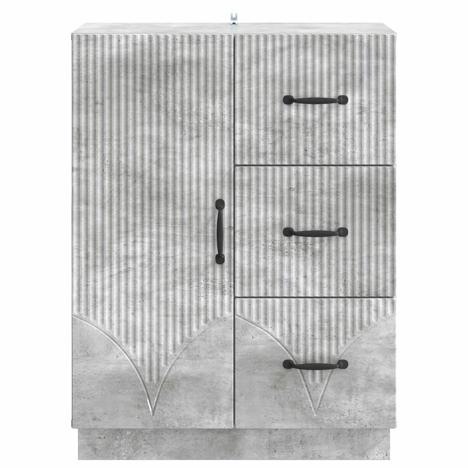 Buffet Gris béton 66 x 34,5 x 87 cm Bois d'ingénierie - XIOS