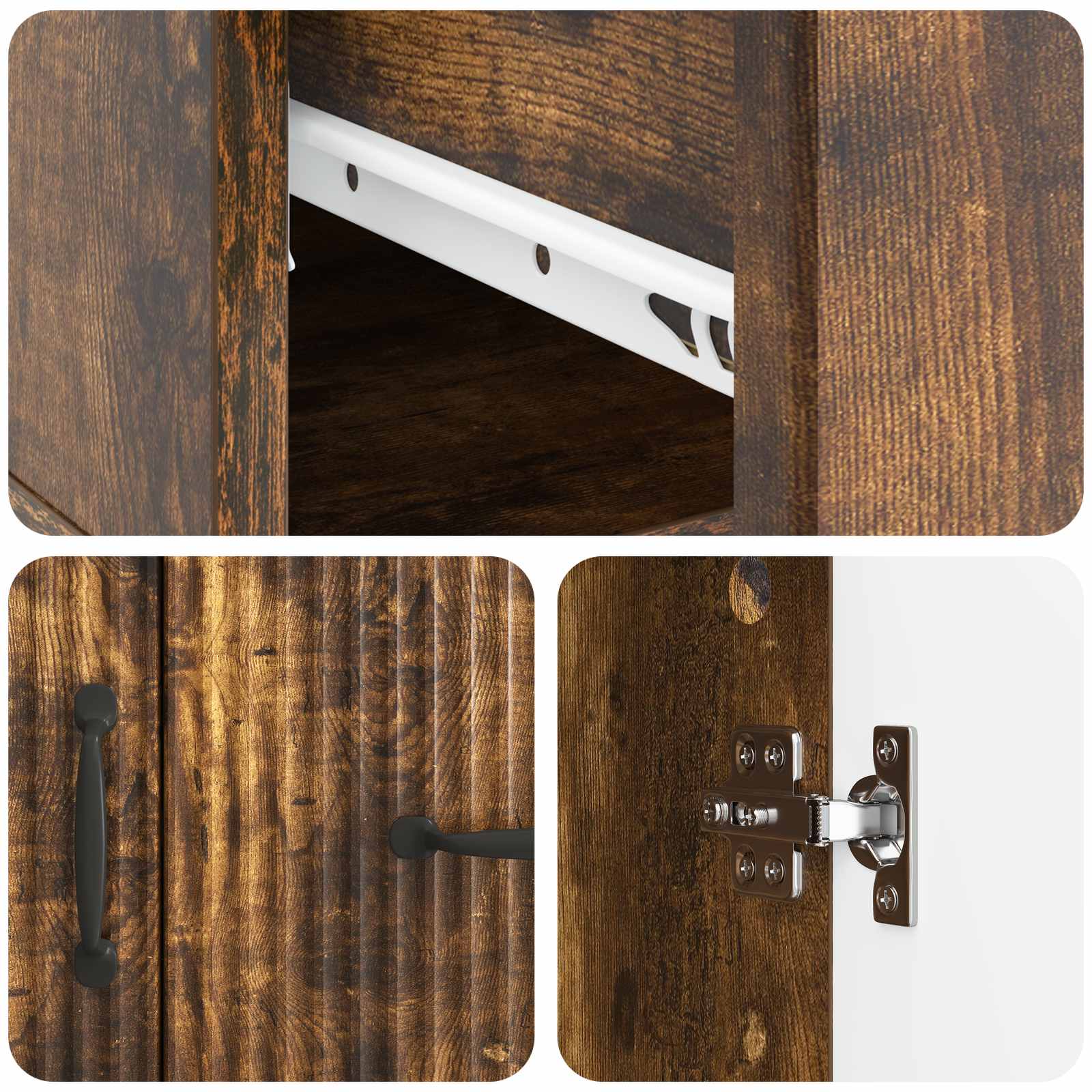 Buffet Chêne fumé 66 x 34,5 x 87 cm Bois d'ingénierie - XIOS