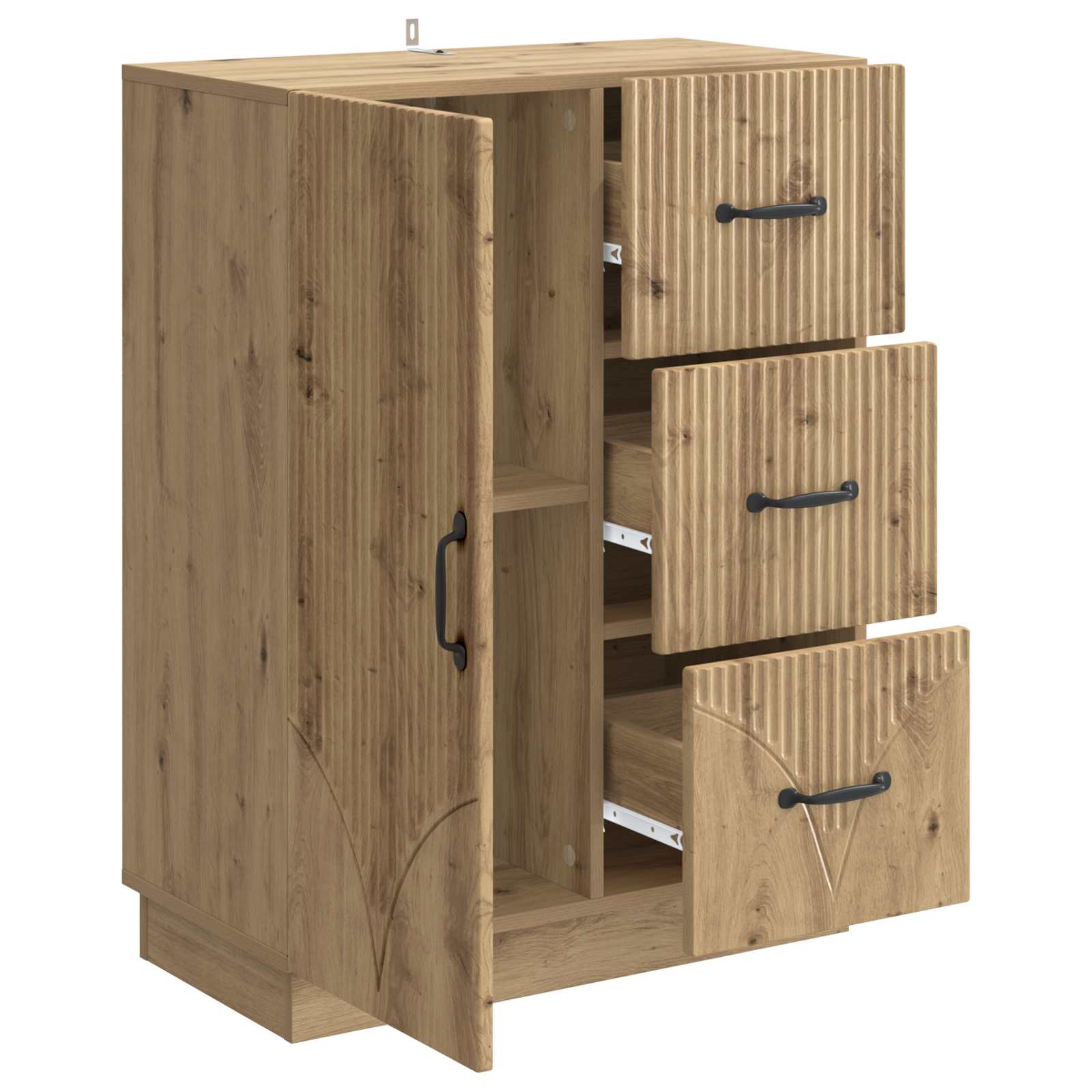 Buffet Chêne artisanal 66 x 34,5 x 87 cm Bois d'ingénierie - XIOS
