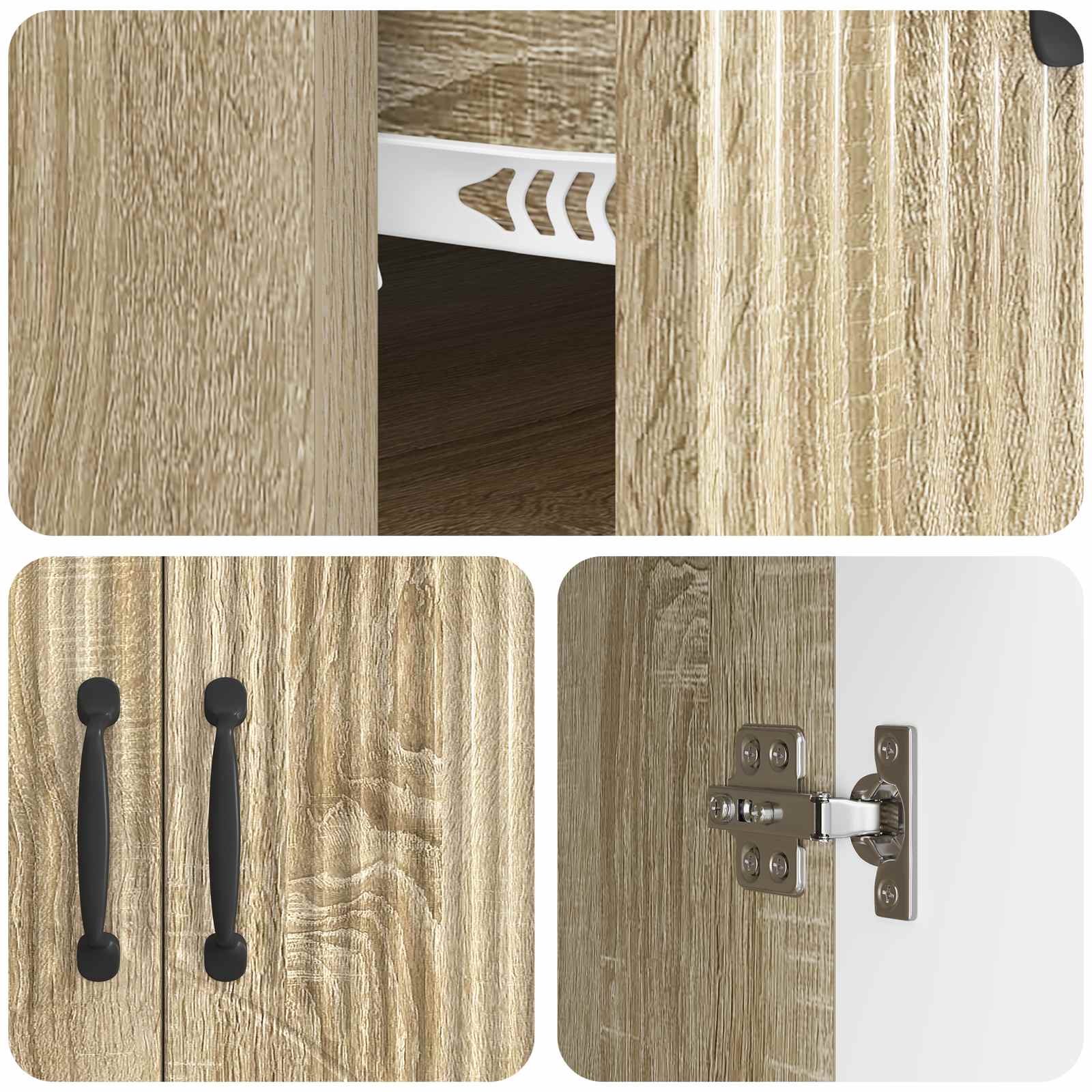 Buffet Chêne Sonoma 66 x 34,5 x 87 cm Bois d'ingénierie - XIOS