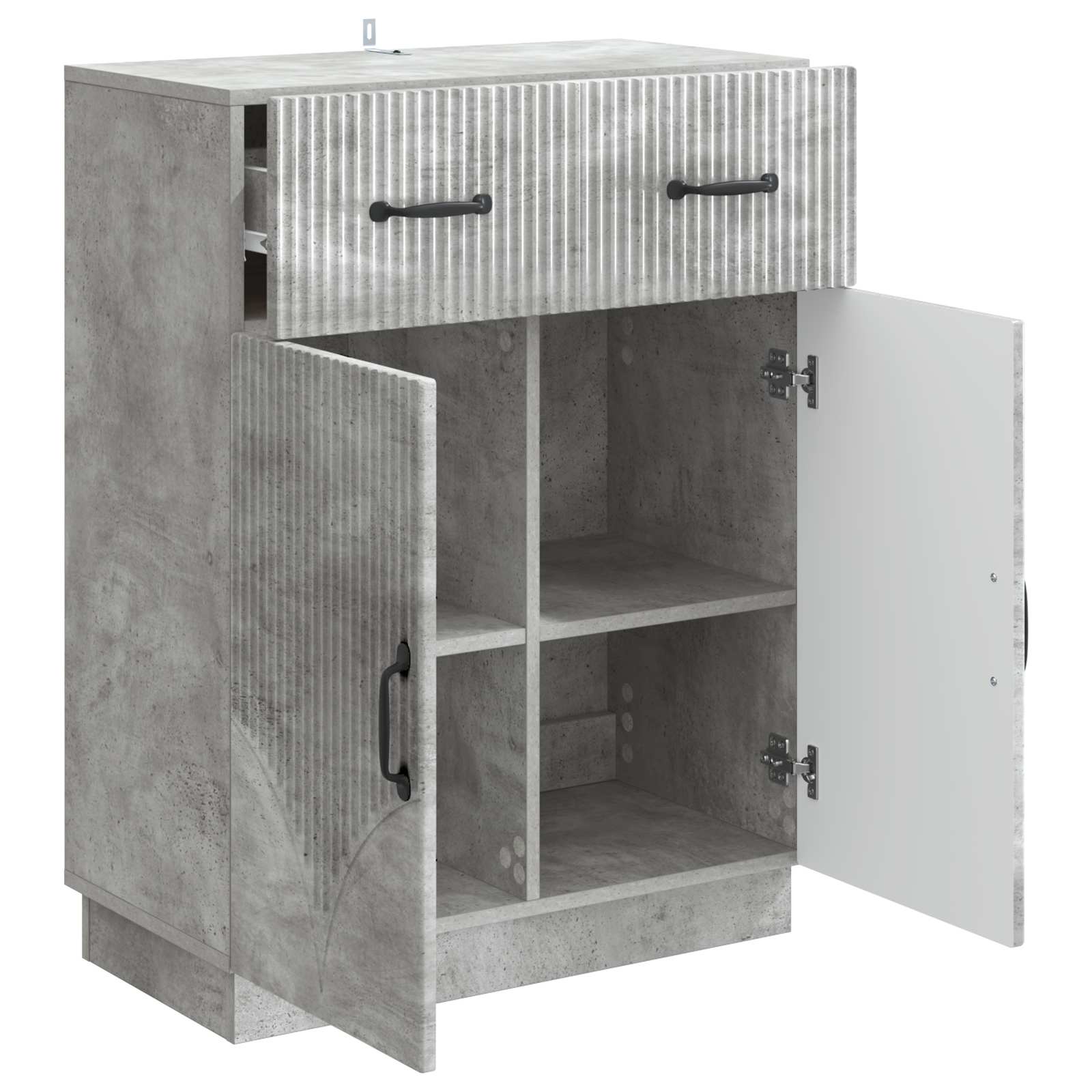 Buffet Gris béton 66 x 34,5 x 87 cm Bois d'ingénierie - XIOS