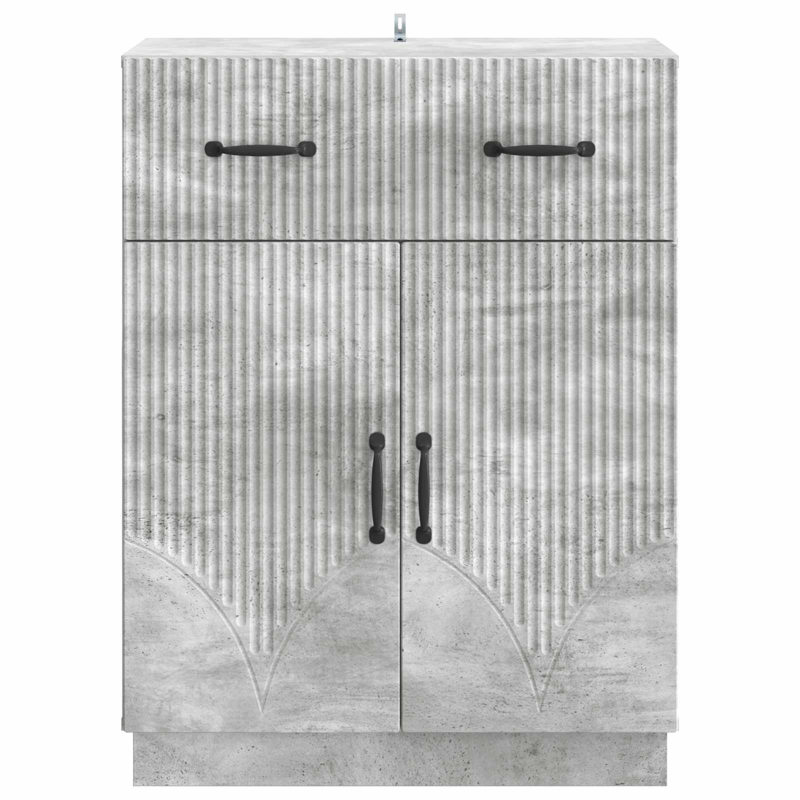 Buffet Gris béton 66 x 34,5 x 87 cm Bois d'ingénierie - XIOS