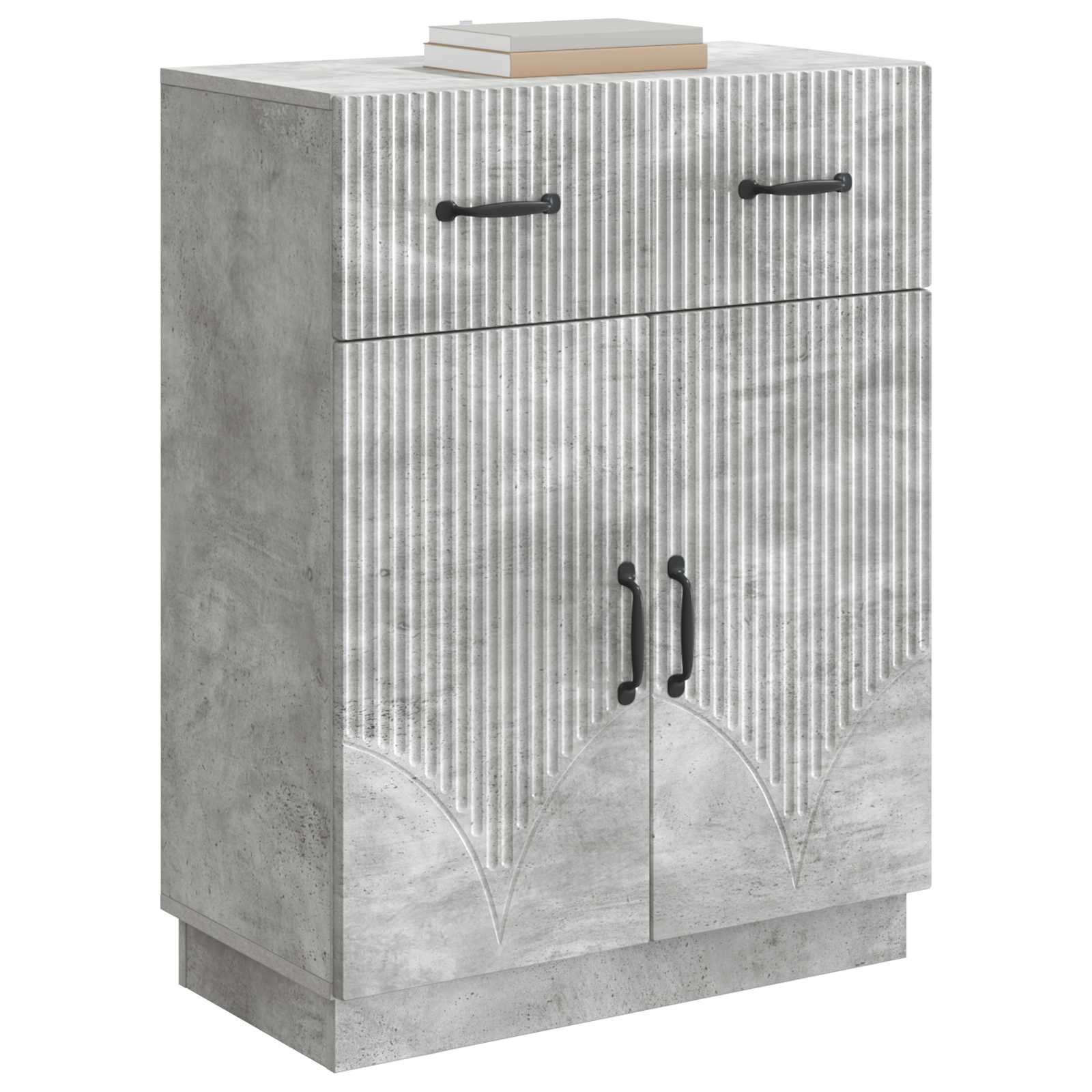 Buffet Gris béton 66 x 34,5 x 87 cm Bois d'ingénierie - XIOS