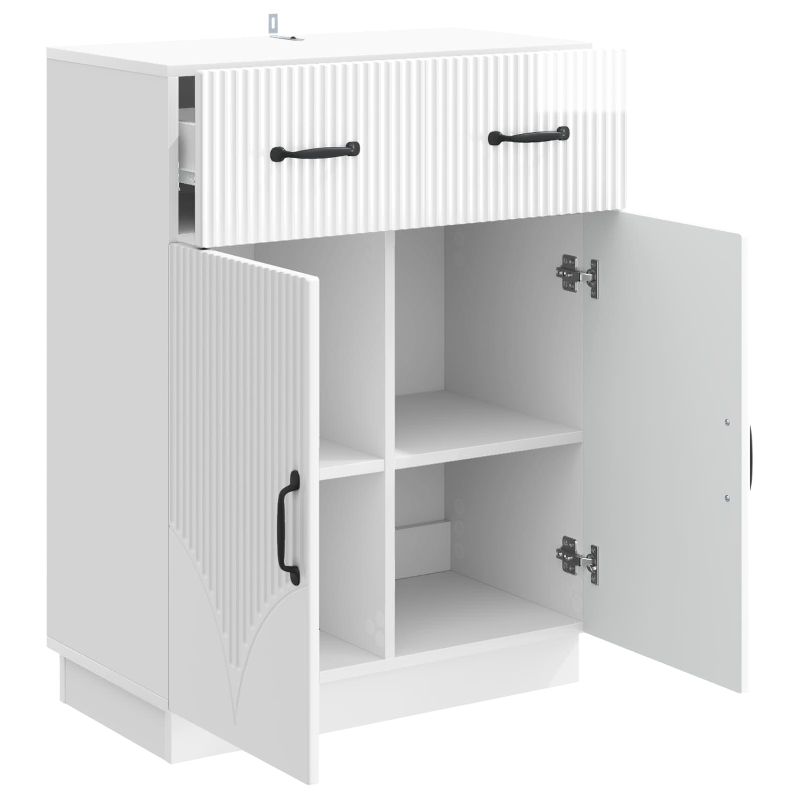 Buffet Blanc brillant 66 x 34,5 x 87 cm Bois d'ingénierie - XIOS